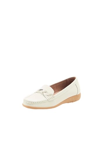 Damart Calzature Mocassini Amortyl Top crosta di pelle grana donna 37 bianco