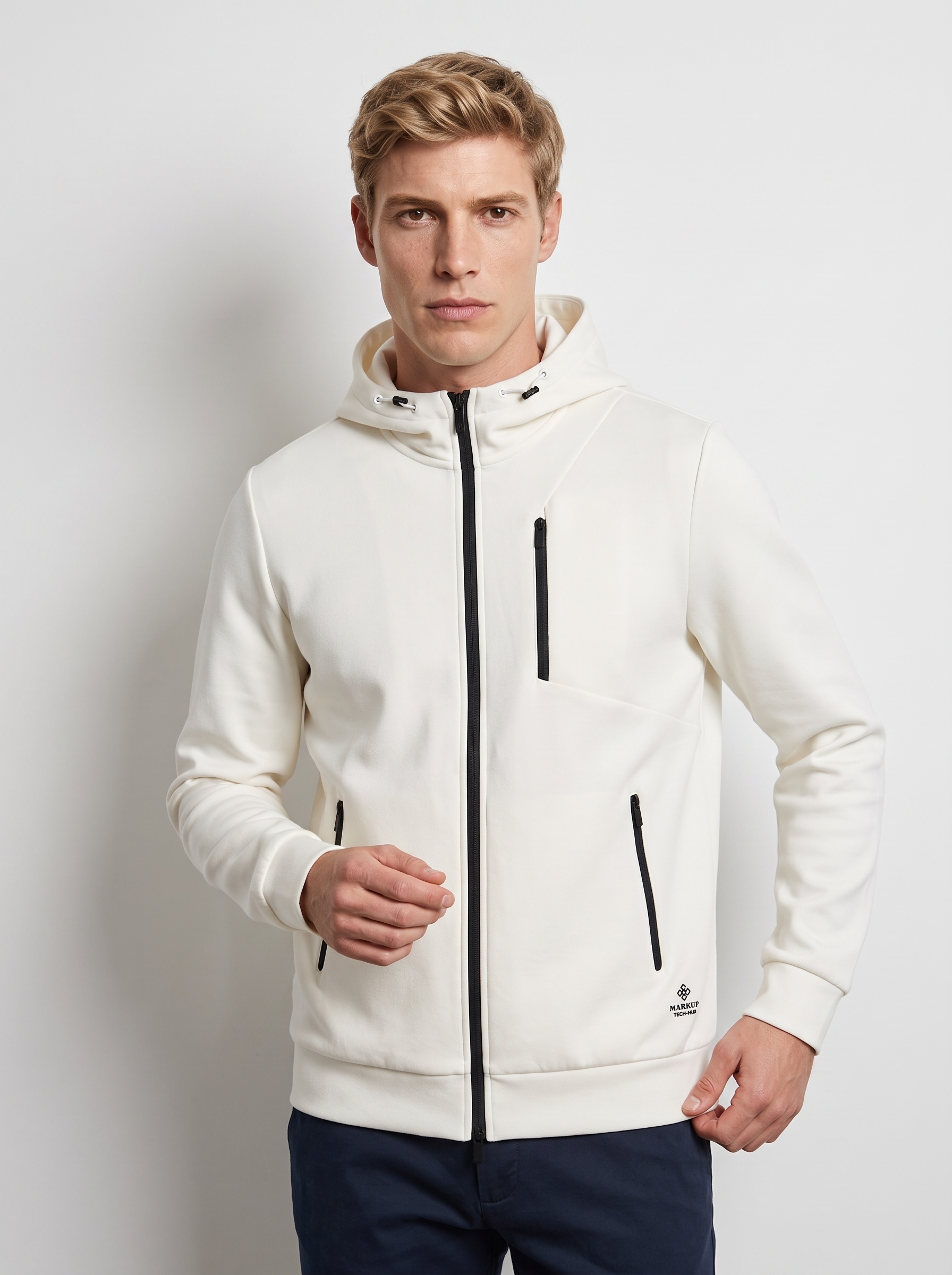 Markup Uomo Felpe & T-shirt Cappuccio zip felpa con tasca petto nascosta