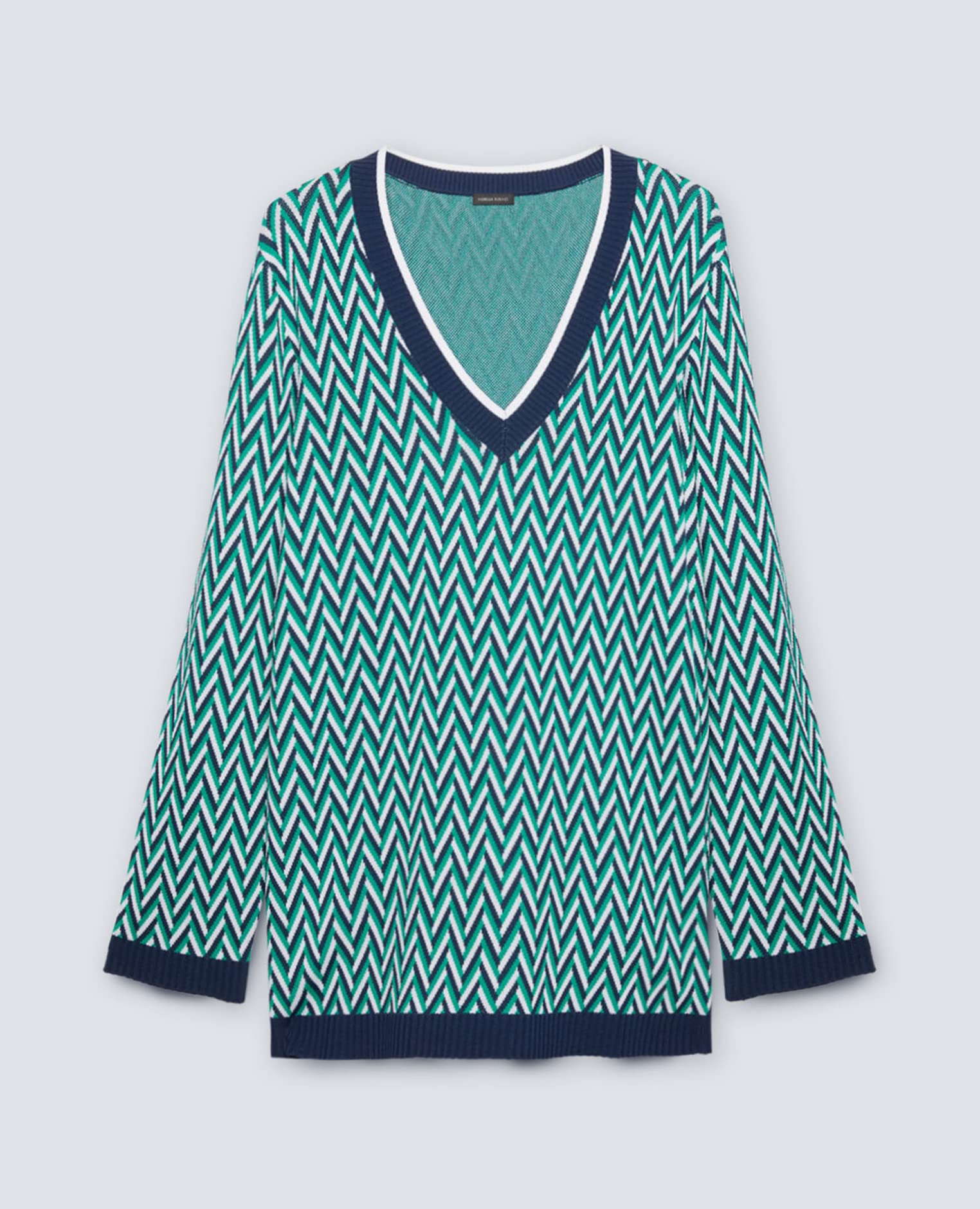 Fiorella Rubino Maglia con Disegni Chevron maglia XS Plus