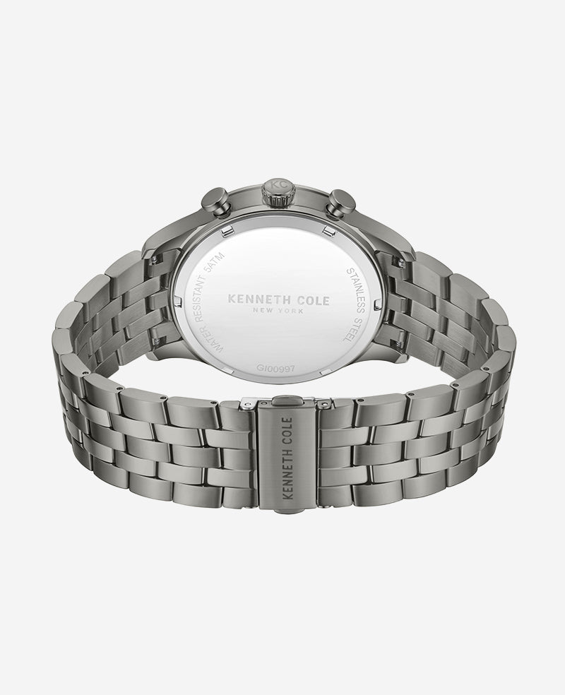 Kenneth Cole Reaction Watches Dress Sport Chronograph orologio gunmetal acciaio