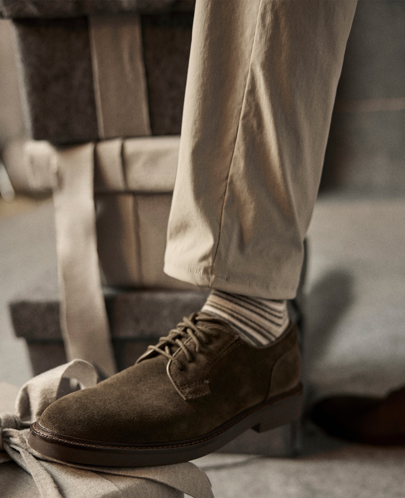 Kenneth Cole Reaction Winston Suede Derby scarpe marroni 7M camoscio