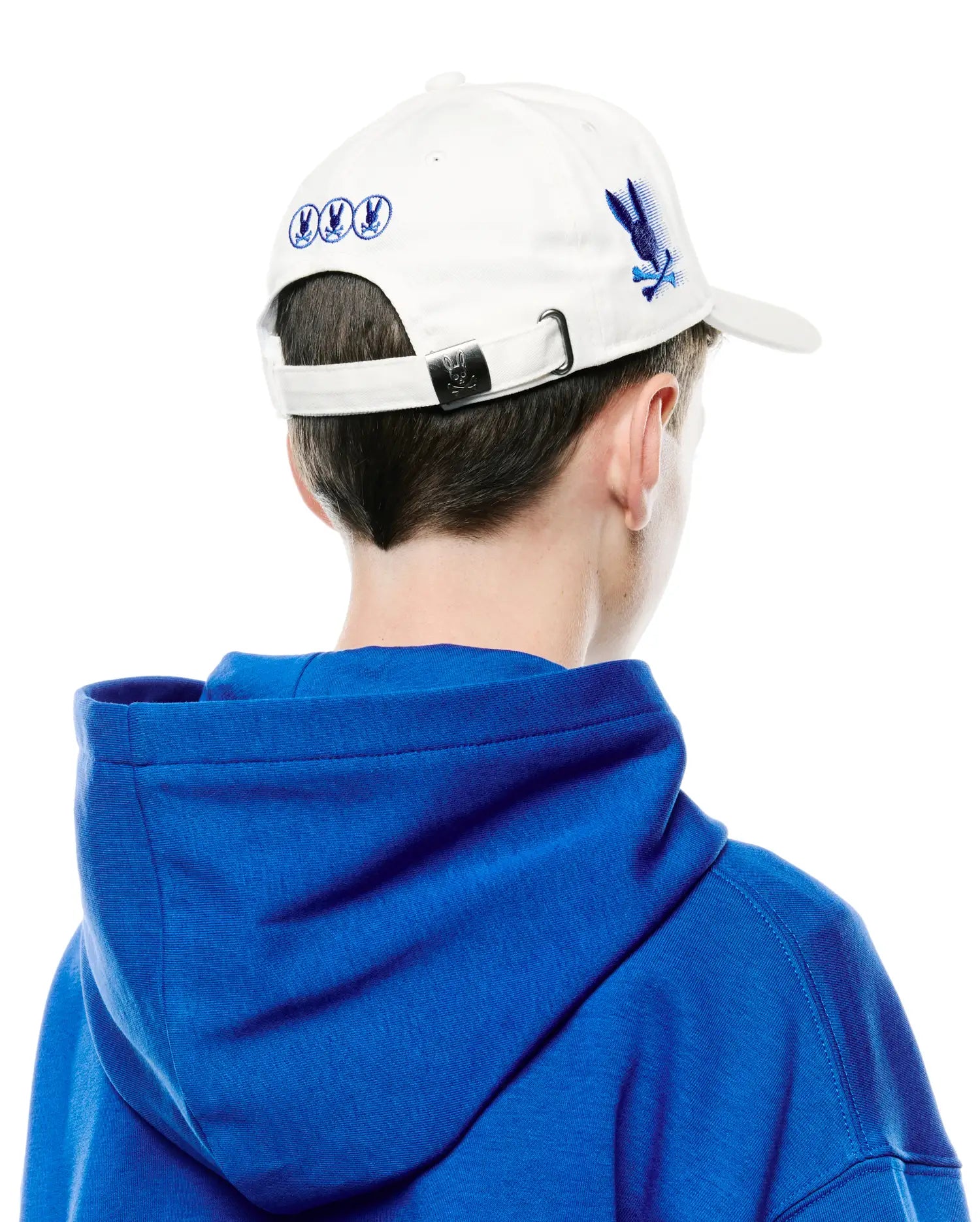 Psycho Bunny Kids Accessories Nathaniel A-Frame Trucker Cap cappellino ecrù in cotone
