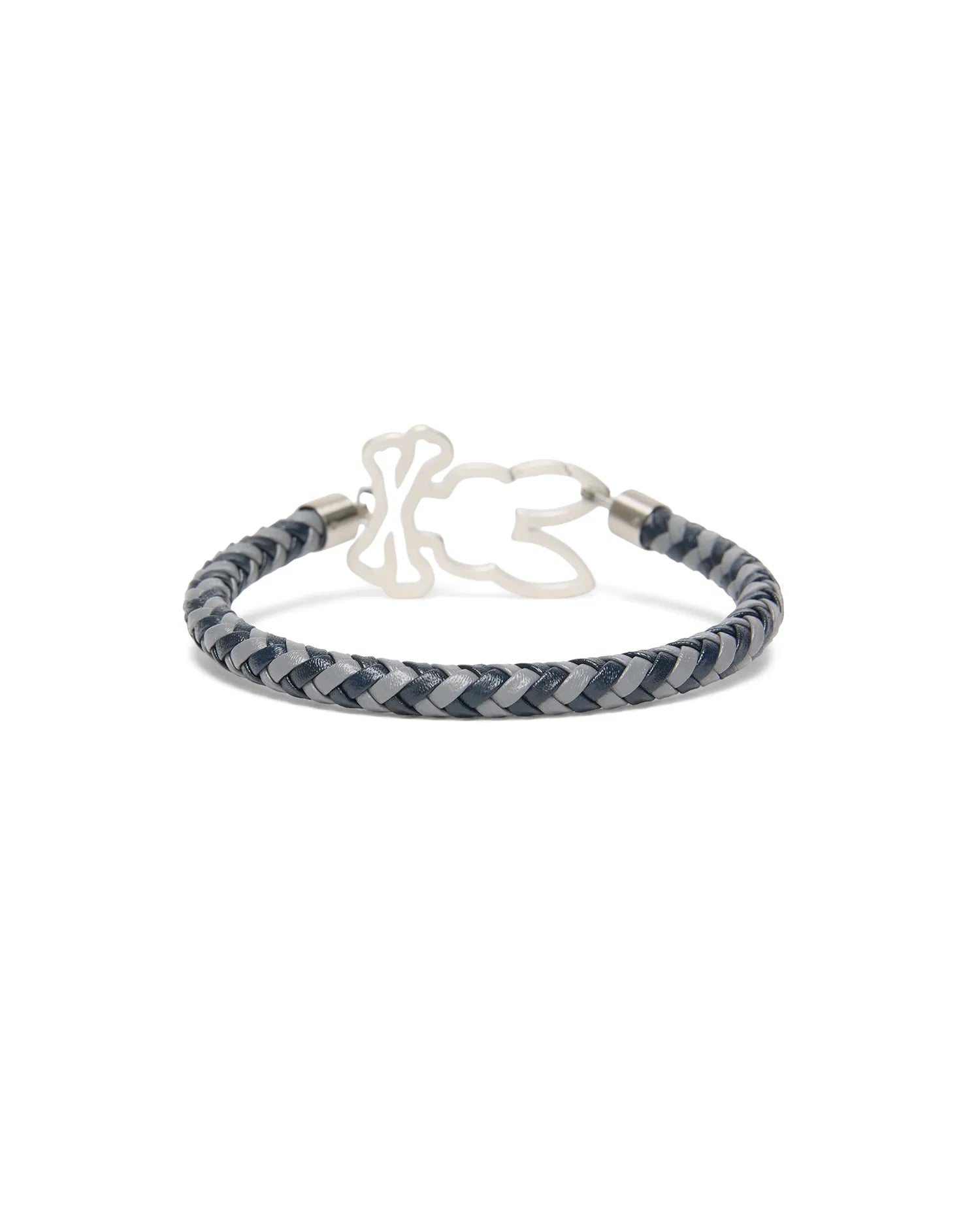 Psycho Bunny Accessories Men's Braided Leather Bracelet bracciale blu