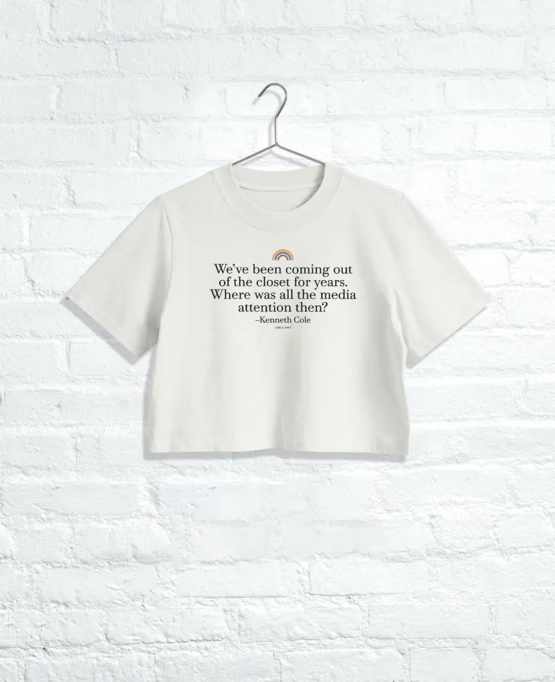 Kenneth Cole Reaction Clothing Women’s CLOSET Cropped Tee maglietta cropped color osso cotone pesante