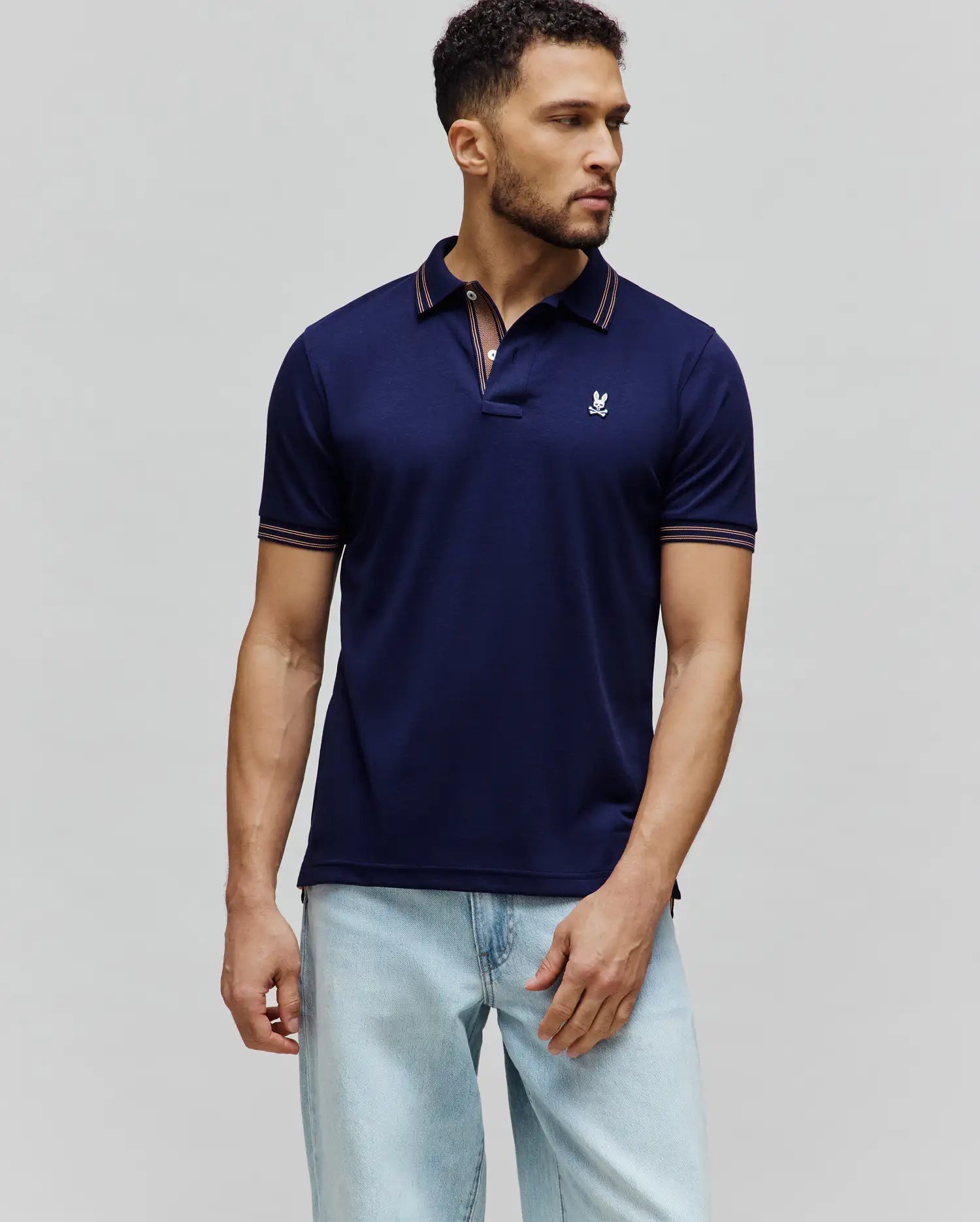Psycho Bunny Kenyon Performance Pique Polo MT0100214 polo Evening Blue 402