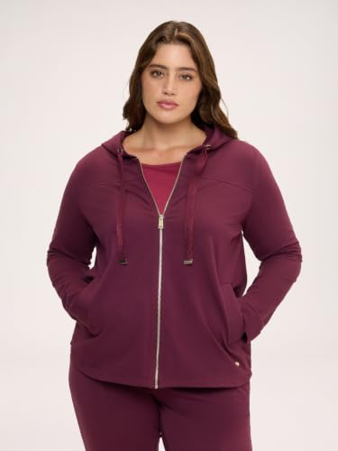 Fiorella Rubino Maglie e felpe Felpa con Cappuccio e Coulisse felpa XL Plus nera