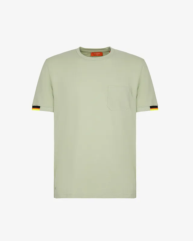Markup Uomo Maglieria Girocollo piquet stretch con taschino inserti multicolor maglia uomo