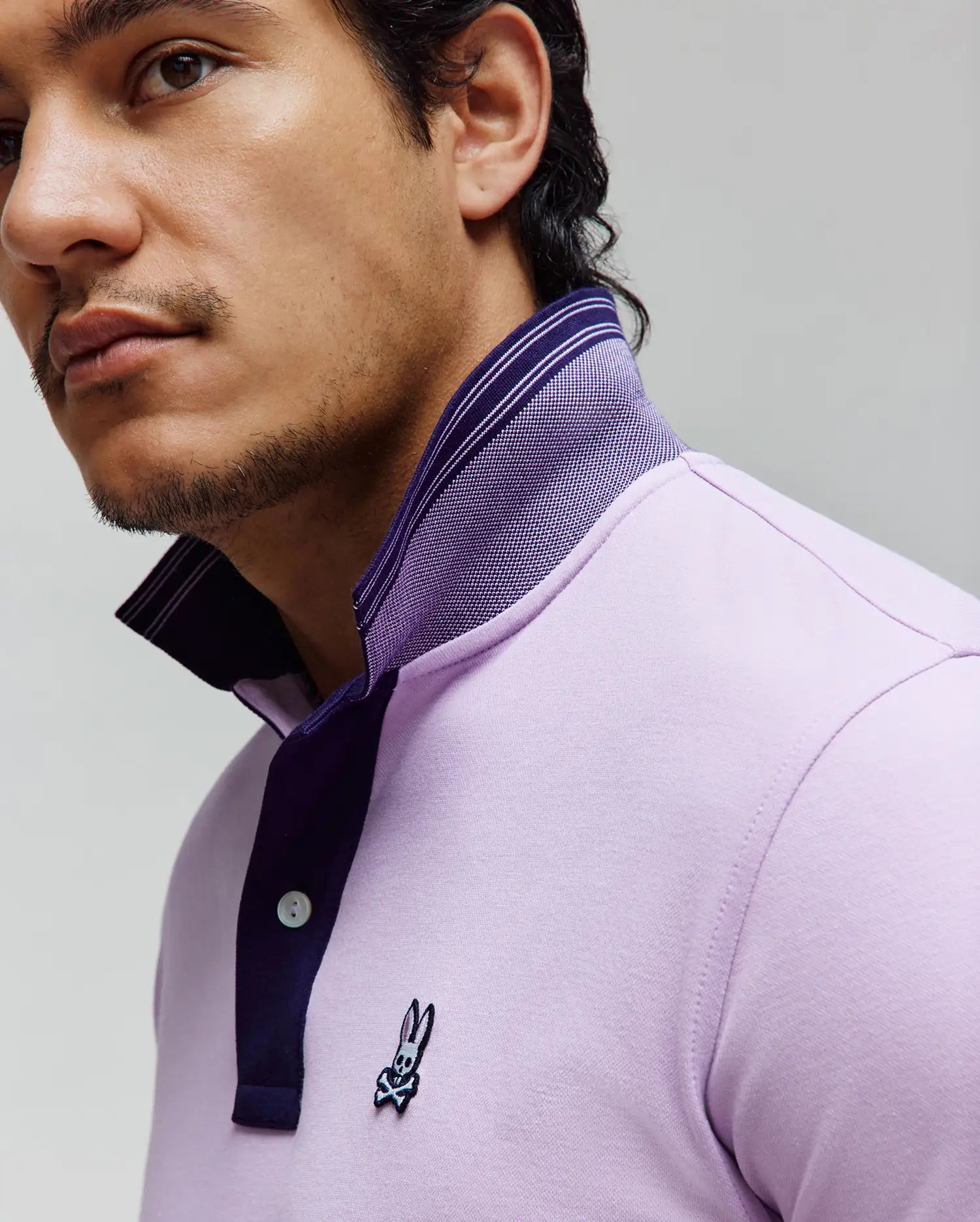 Psycho Bunny Men's Polos Kenyon Performance Pique Polo polo 507 Lavendula