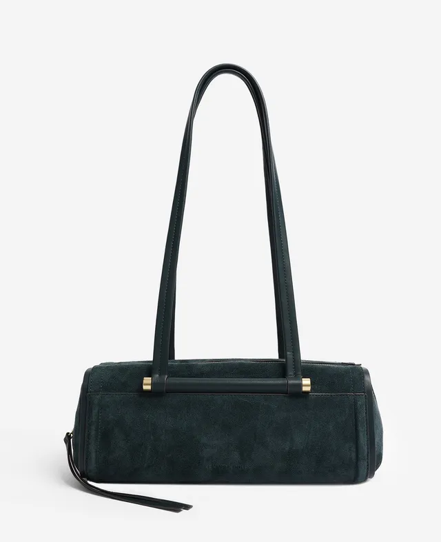 Kenneth Cole Reaction Bags Highline East West Suede borsa a spalla Loden in pelle