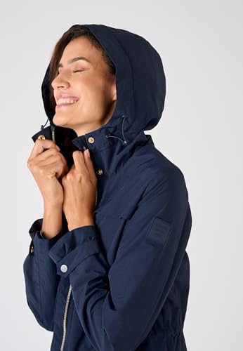 Damart Prêt-à-porter Parka Leggero Fantasia a righe parka blu marino 38-40 idrorepellente