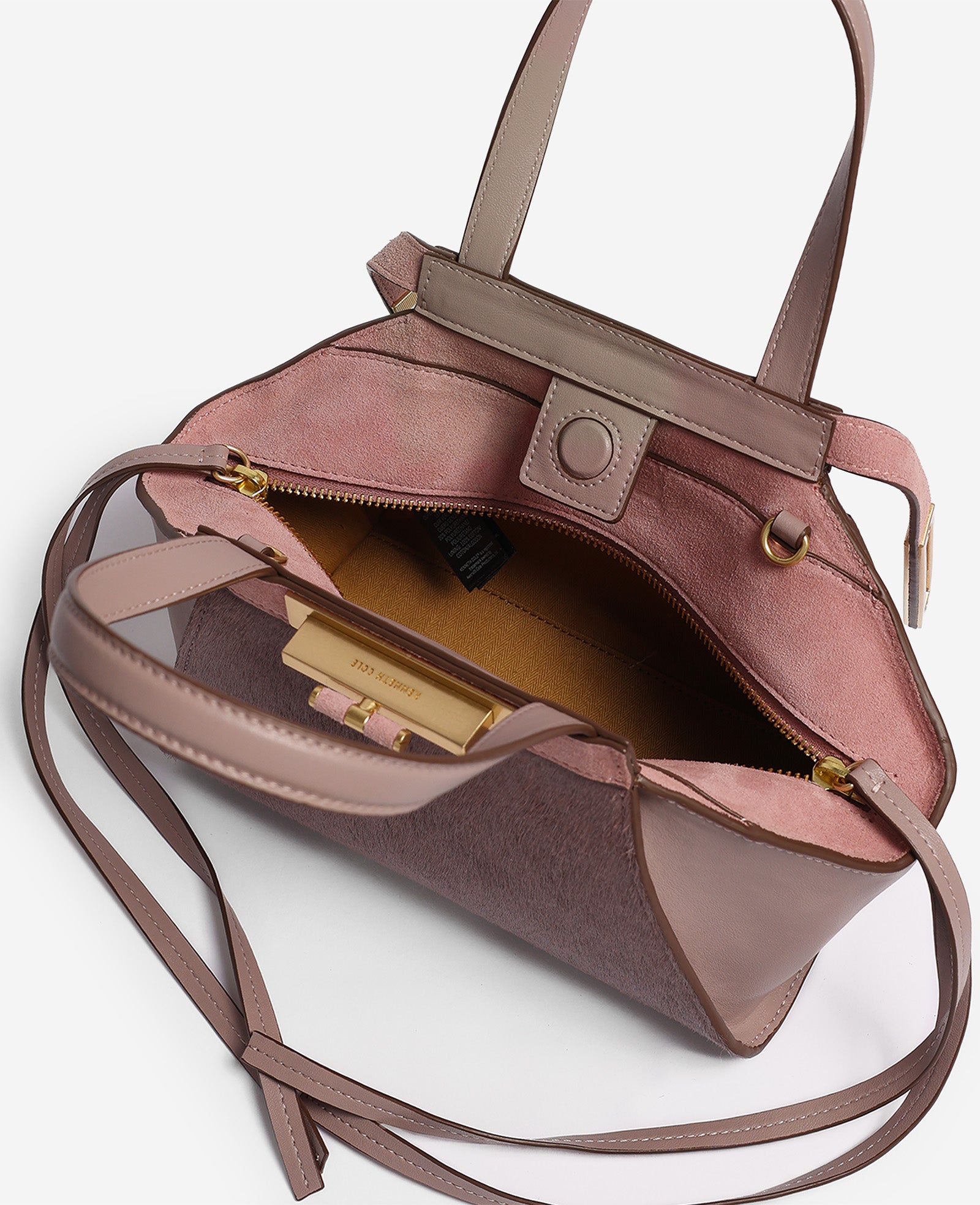 Kenneth Cole Reaction Bags Crosby Small Satchel borsa lilla in pelle