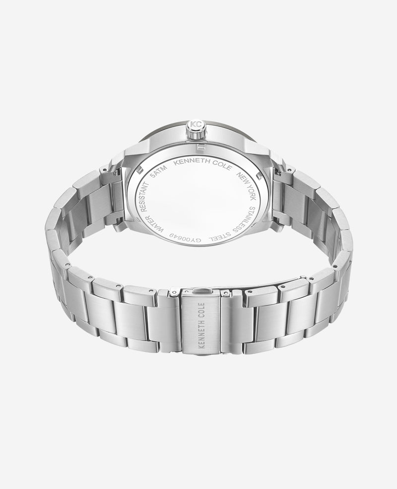 Kenneth Cole Reaction Watches Skeleton Automatic Bracelet Watch orologio argento automatico 5 ATM