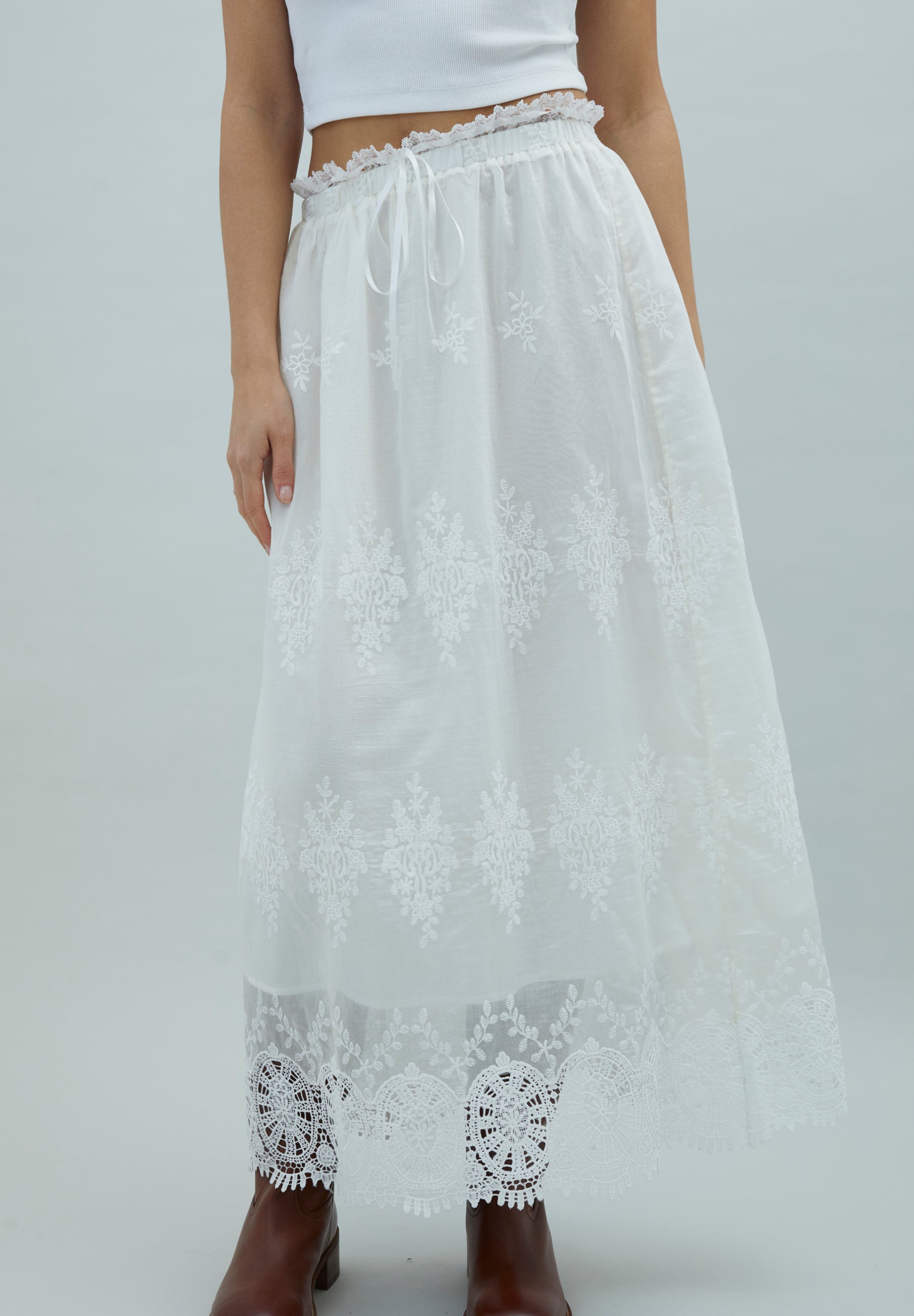 House Of Sunny Women's Skirts Blossom Skirt gonna maxi ricamata