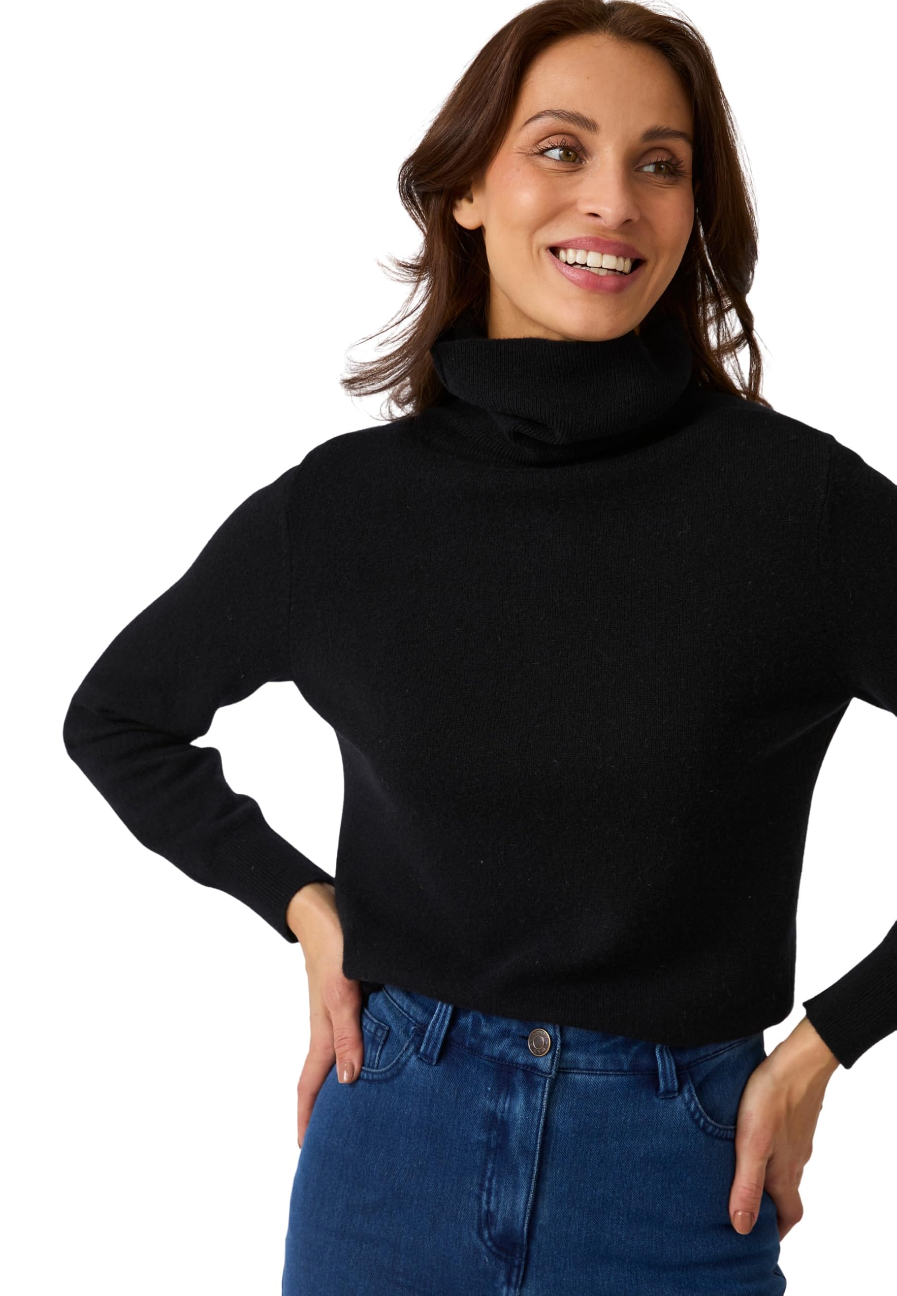 Damart Prêt-à-porter Maglione donna dolcevita in cashmere azzurro 38-40
