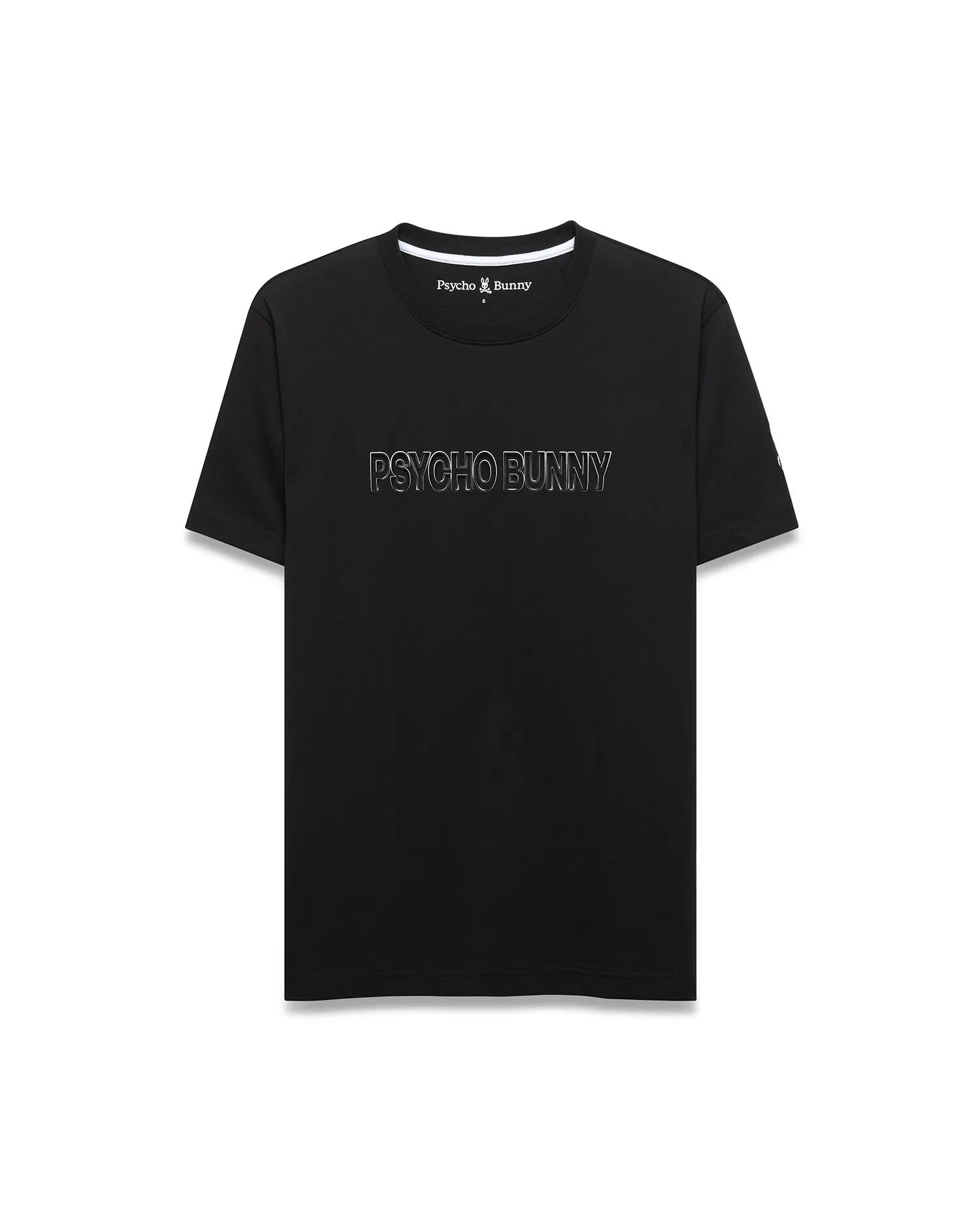Psycho Bunny Men's Tees Joji Wordmark Graphic Tee MT0200409 maglietta nera cotone