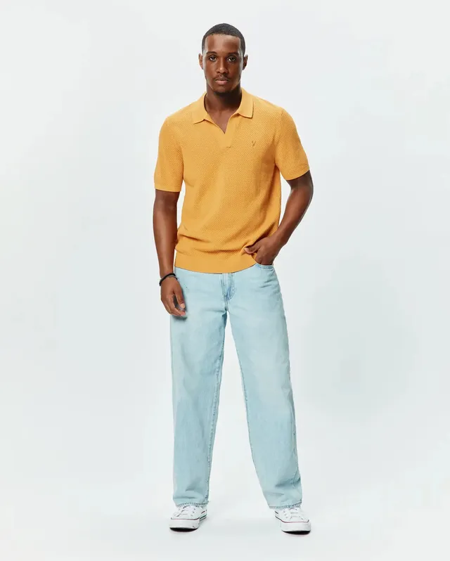 Psycho Bunny Men's Polos Devon Knit Polo MT0100169 polo gialla cotone
