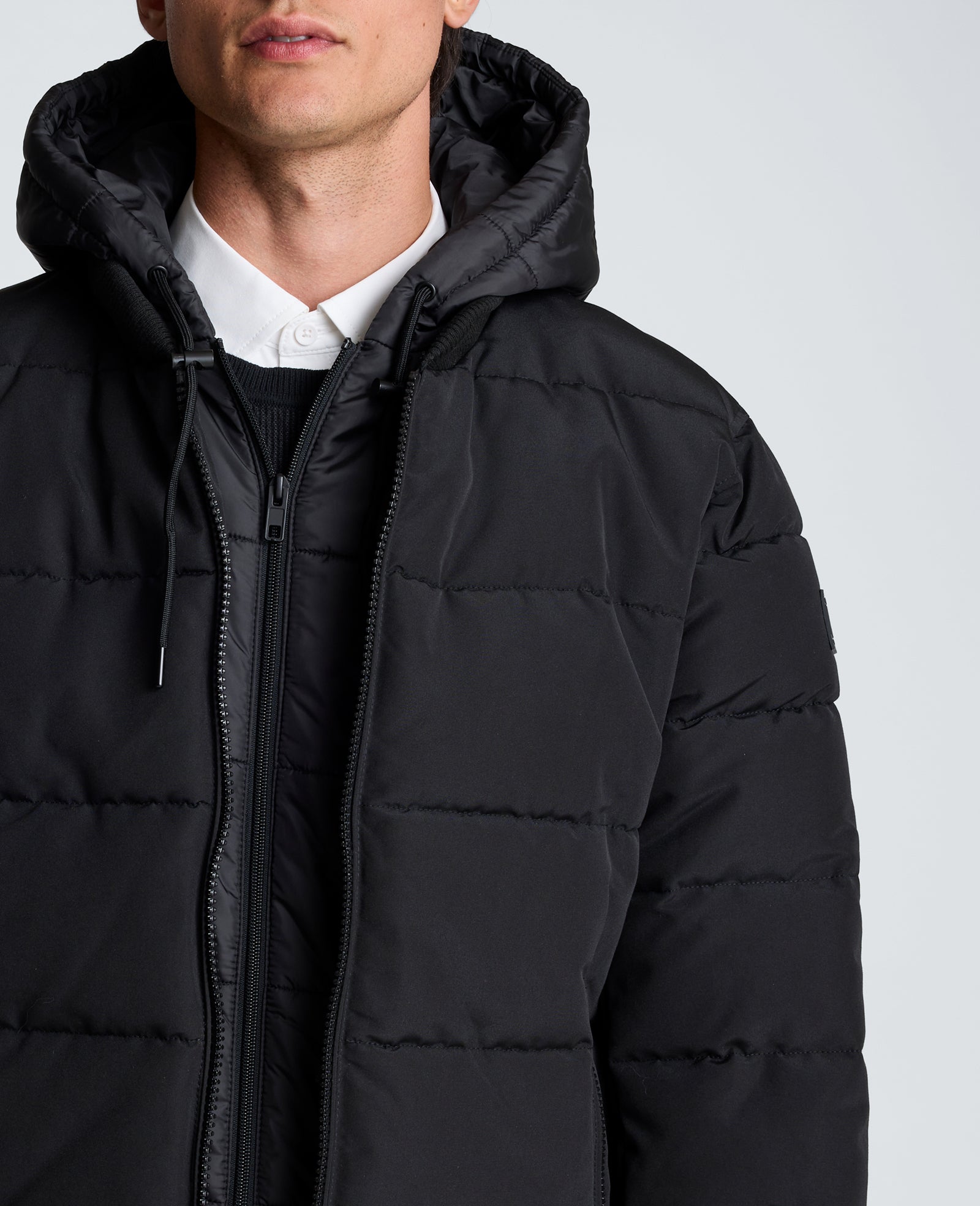 Kenneth Cole Reaction Clothing Oxford Hood Bomber Jacket bomber nero