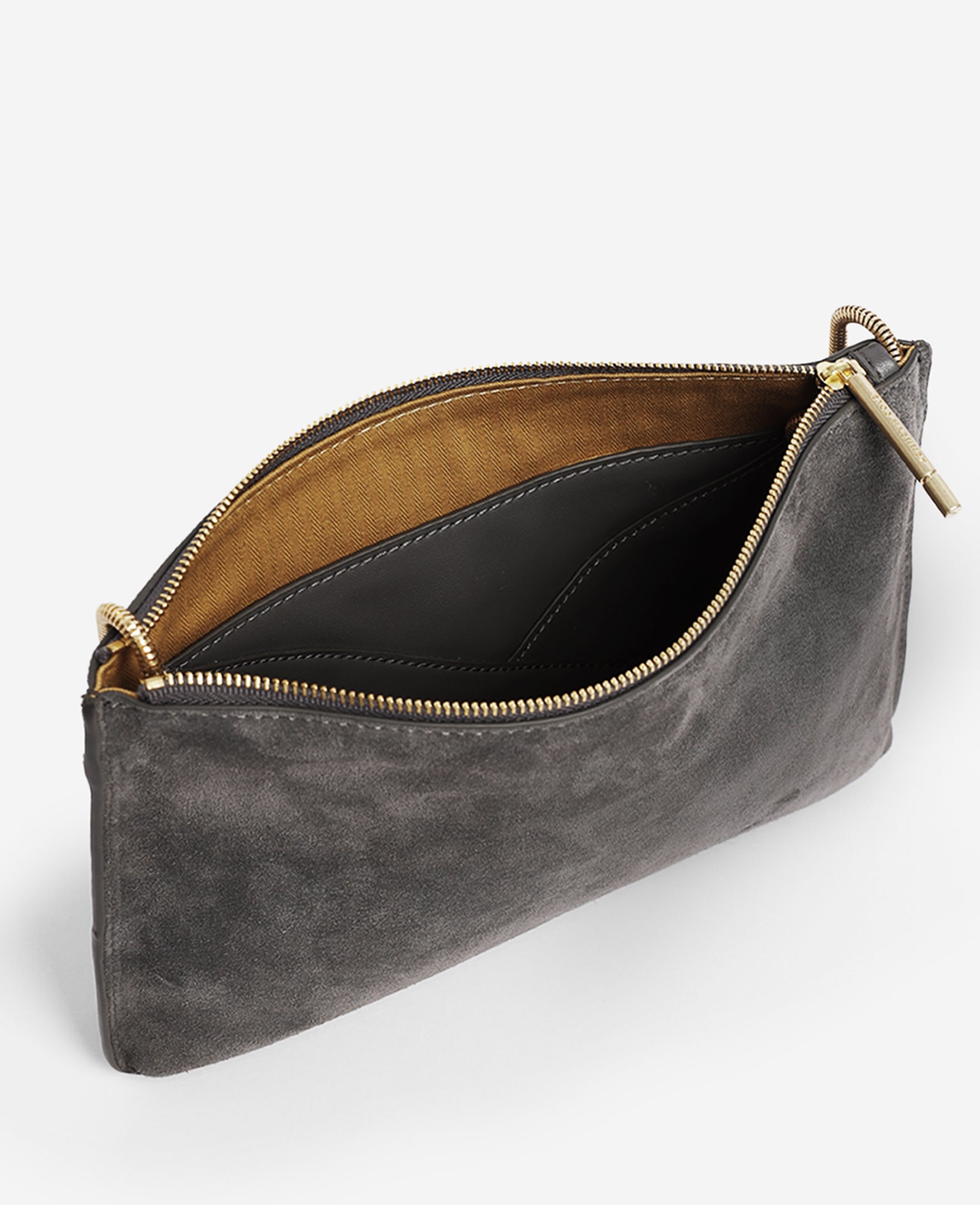 Kenneth Cole Reaction Bags Highline Suede Disco borsa a tracolla grigio acciaio in pelle