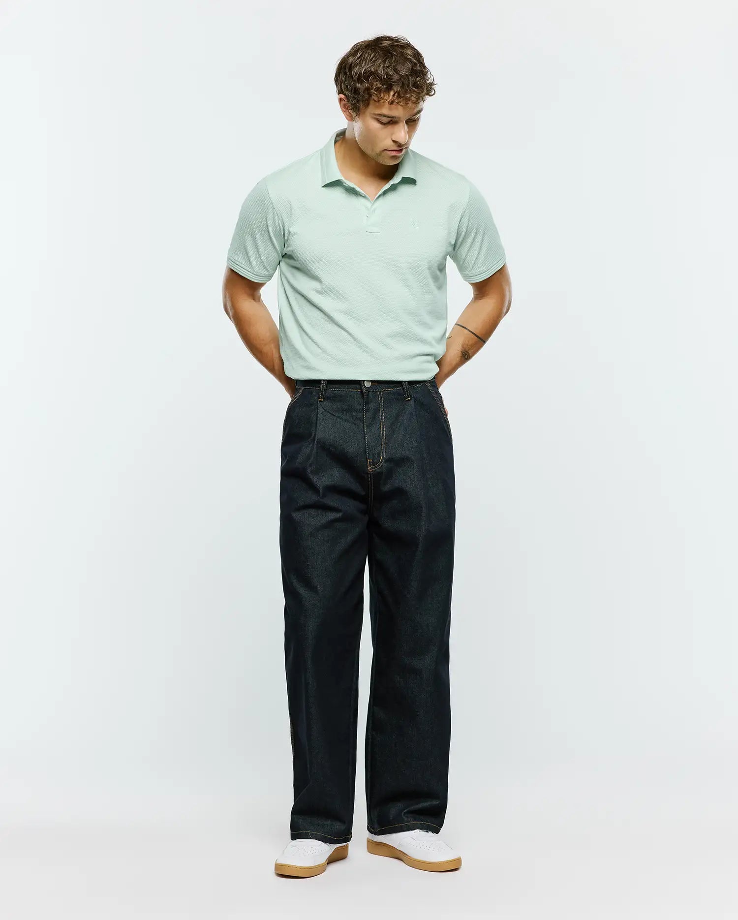 Psycho Bunny Men's Polos Tiernan Lightweight Pique Polo polo verde