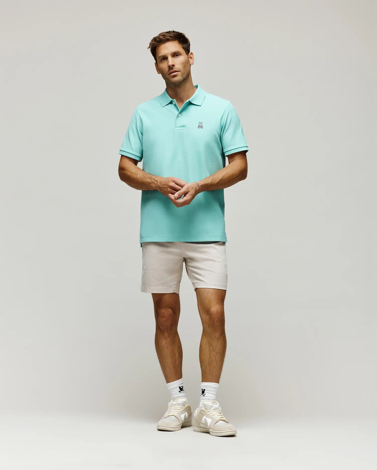 Psycho Bunny Men's Polos Classic Pique Polo B6K001F200 polo Aqua Haze