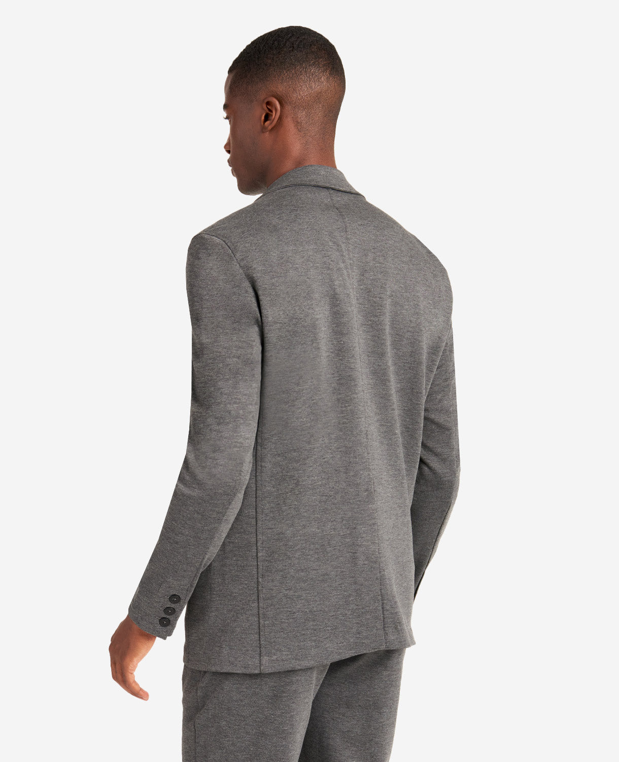 Kenneth Cole Reaction Knit Tailored giacca nera melange elasticizzata