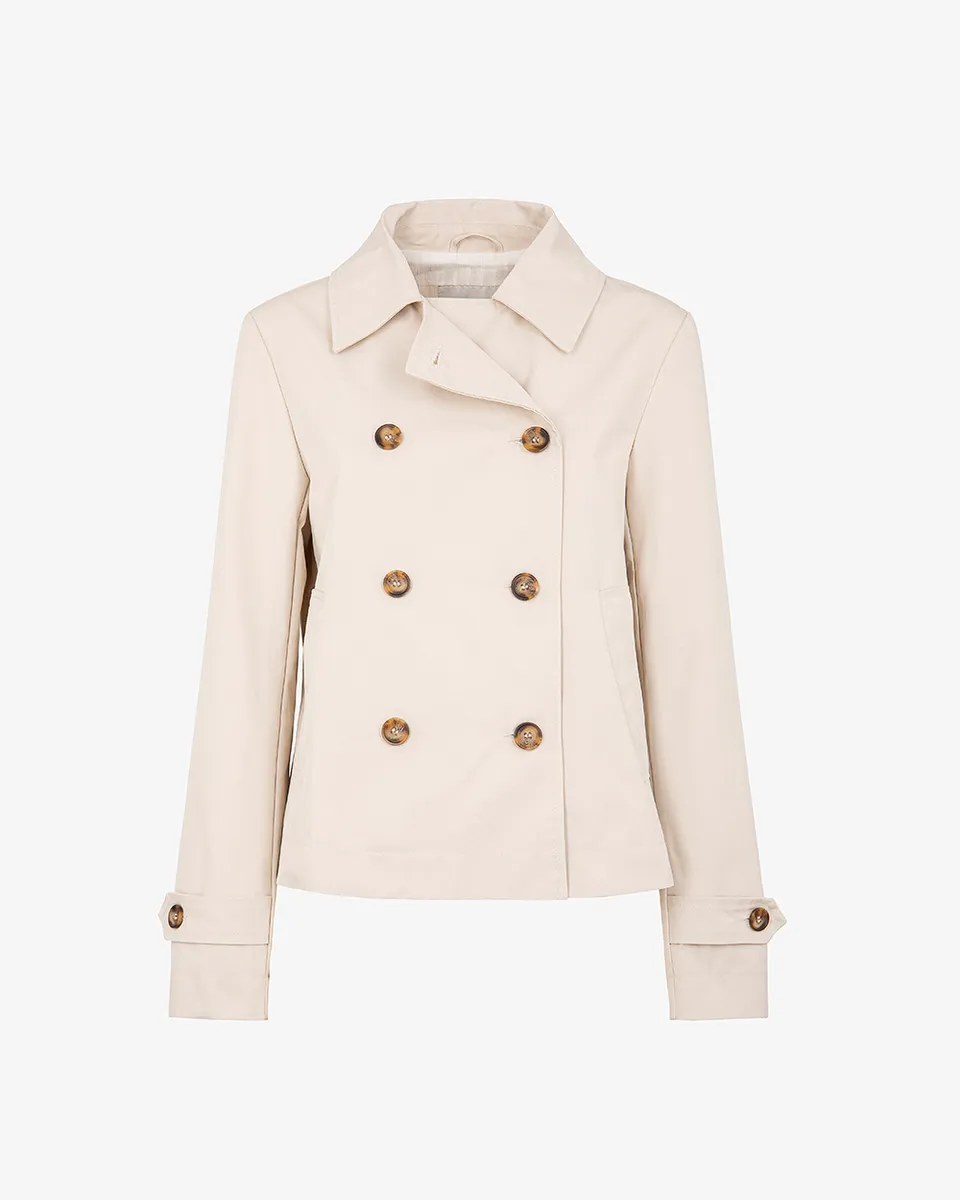 Markup Donna Giacche & Giubbotti Trench corto in cotone doppiopetto