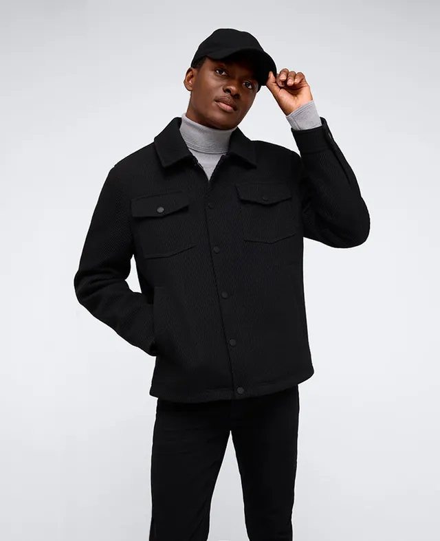 Kenneth Cole Reaction Clothing Heavyweight Twill Trucker Jacket giacca nera