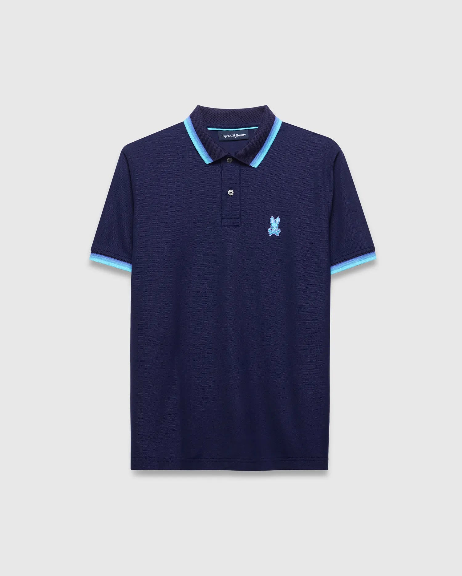 Psycho Bunny Men's Polos Holden Pique Polo uomo blu cotone Pima