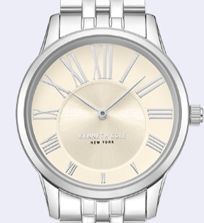 Kenneth Cole Reaction Watches Classic Bracelet Watch orologio argento quadrante rosé