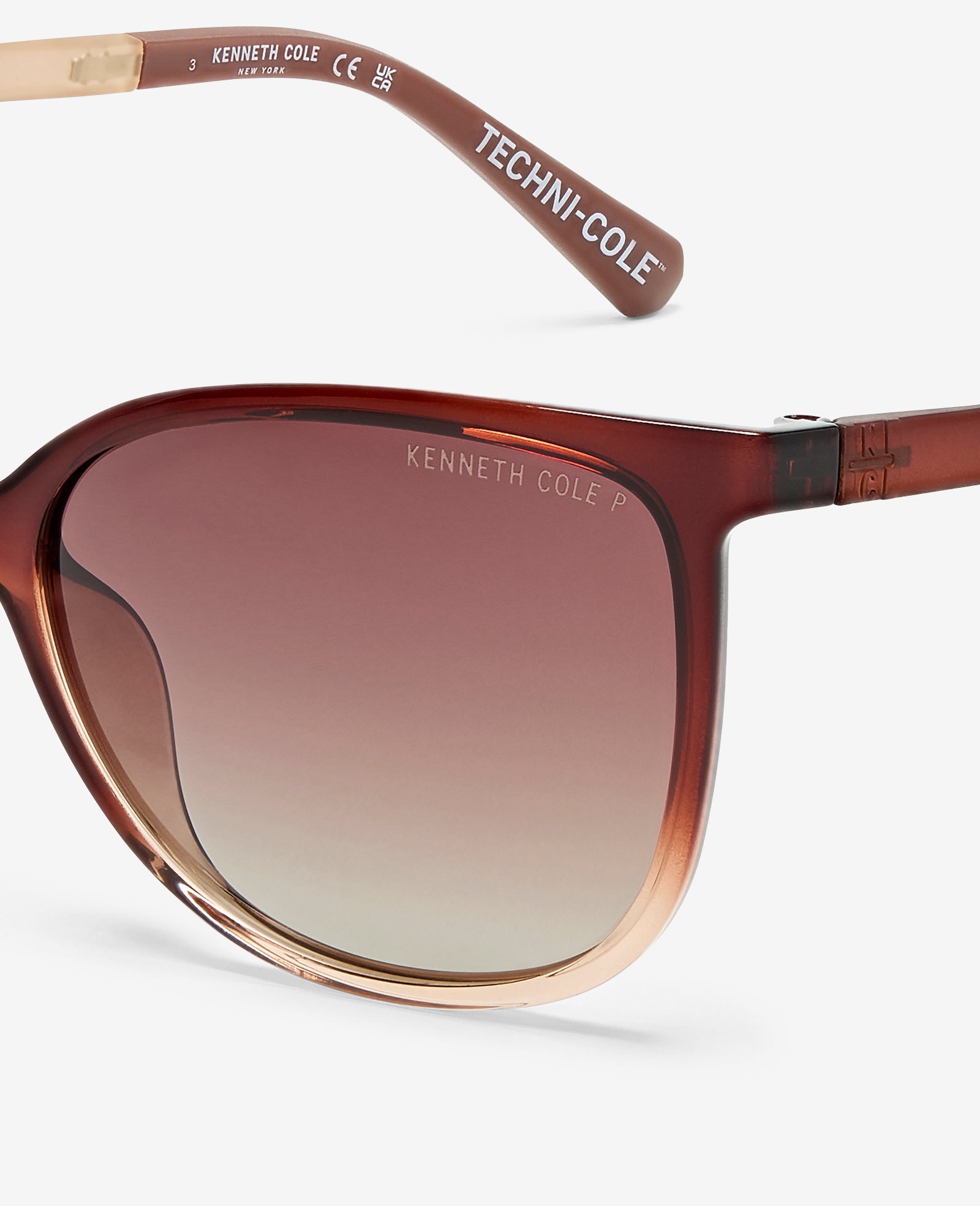 Kenneth Cole Reaction Sunglasses & Eyewear Square Ultem occhiali da sole marroni