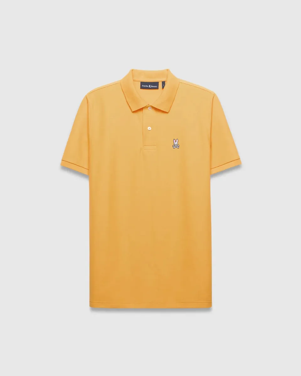 Psycho Bunny Men's Polos Classic Pique Polo B6K001F200 polo gialla in piqué