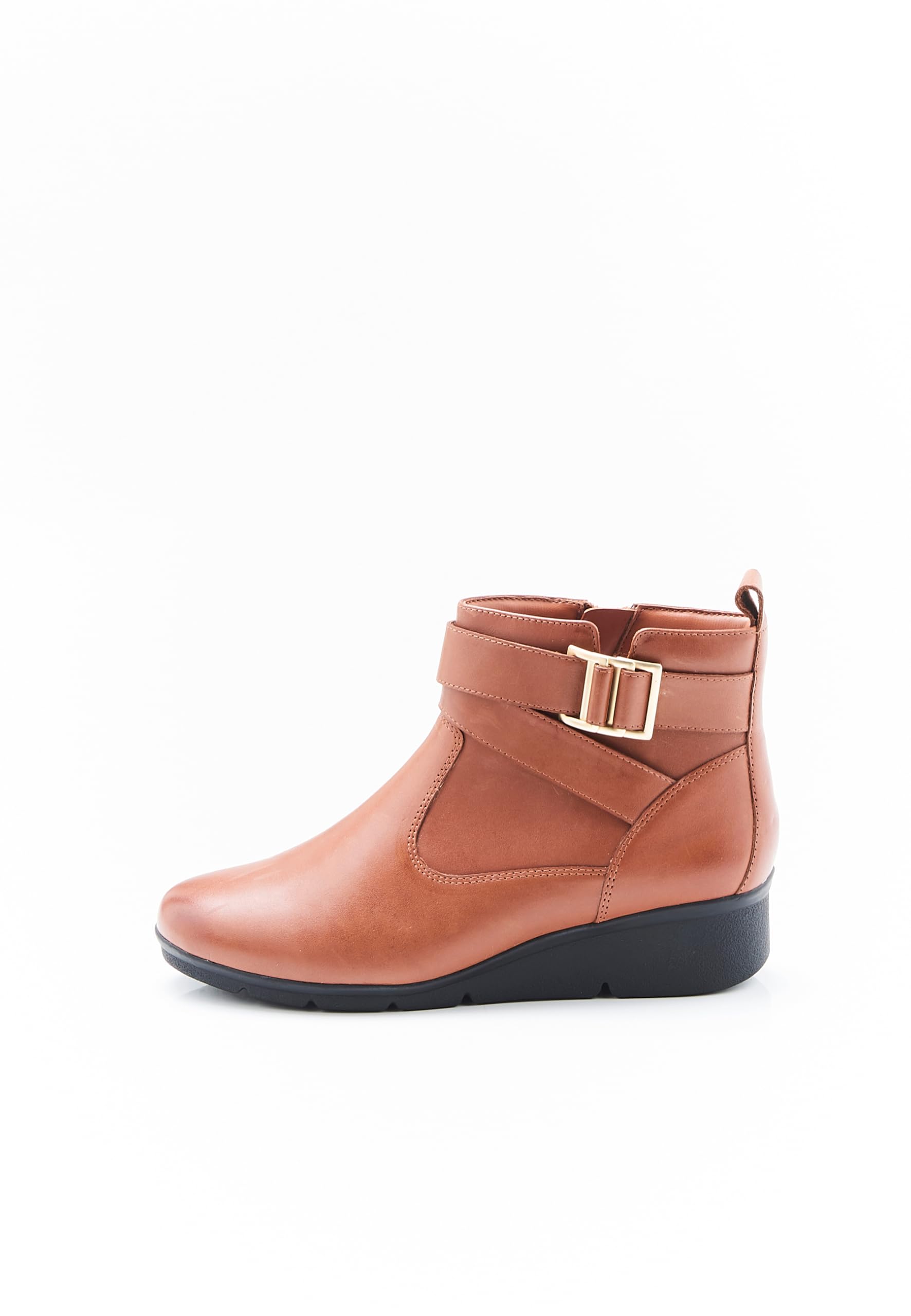 Damart Calzature Amortyl stivaletti da donna con zeppa 4 cm in pelle