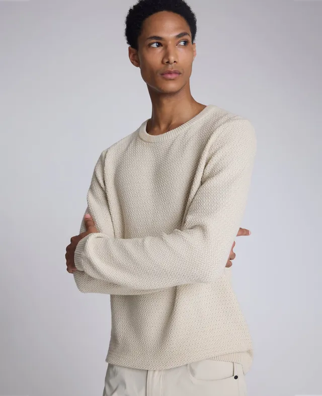 Kenneth Cole Reaction Clothing Popcorn Crew maglione girocollo avorio