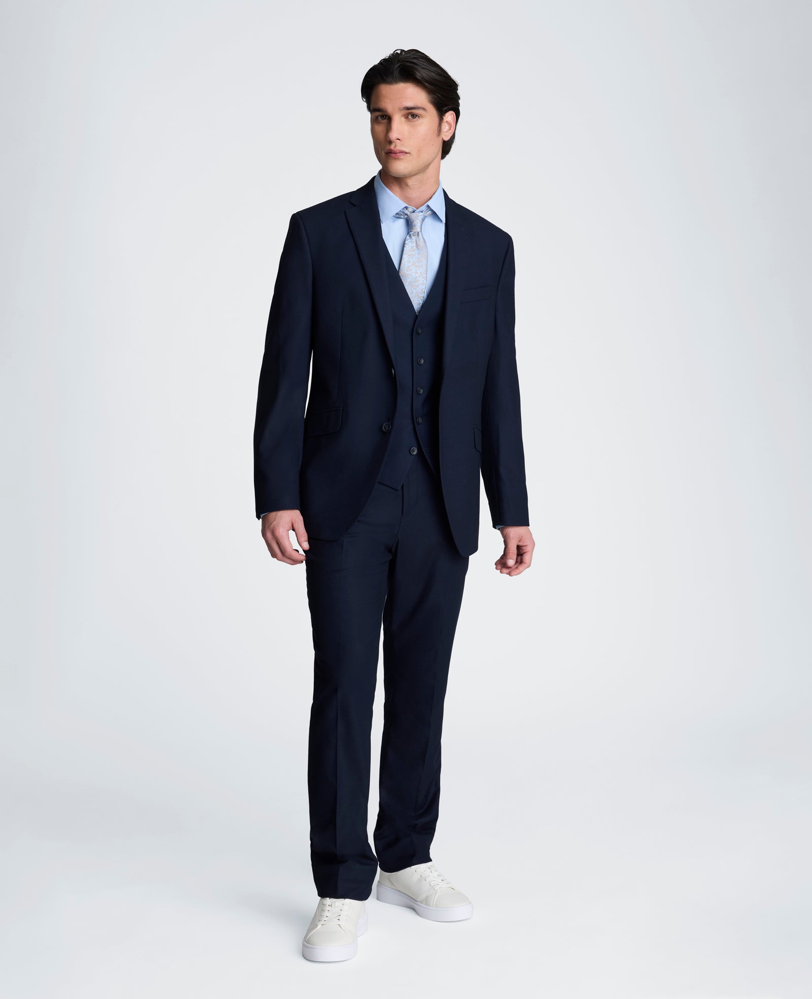 Kenneth Cole Reaction Clothing Slim-Fit Stretch Suit Separate Jacket giacca blu navy stretch