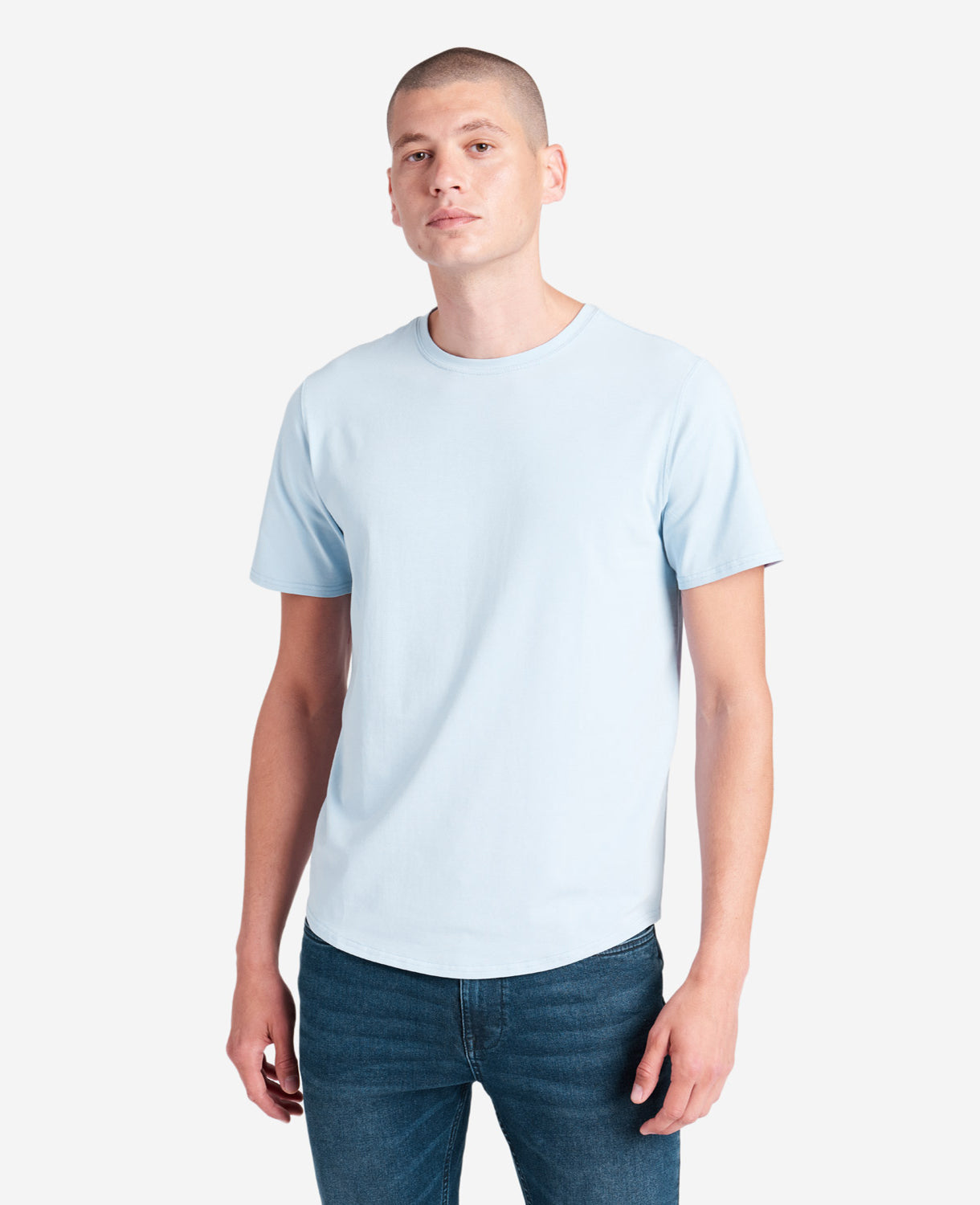 Kenneth Cole Reaction Clothing The Performance Crew Neck T-Shirt blu chiaro
