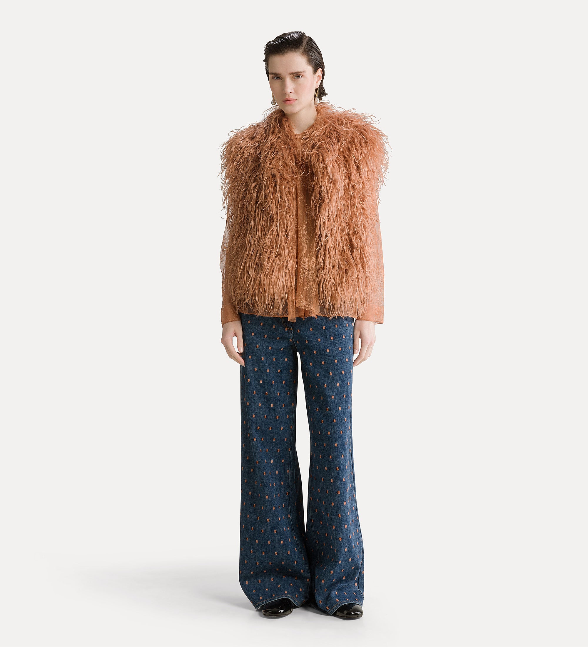 Forte camicie chantilly lace bow-tie shirt camicia the in pizzo