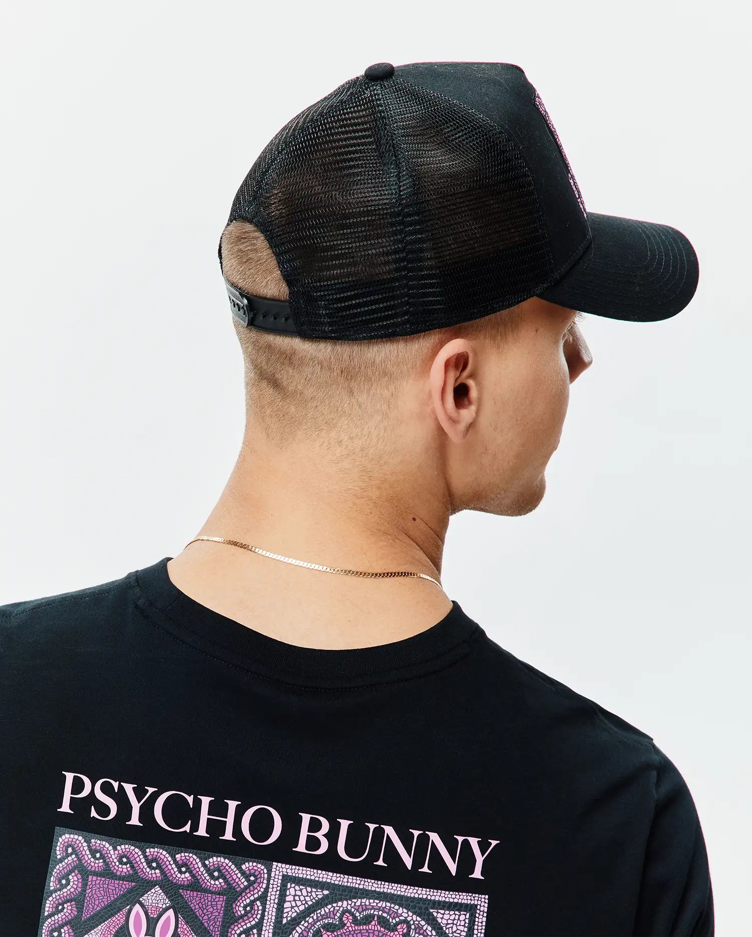 Psycho Bunny Accessories MENS FRANK TRUCKER CAP MO1500110 cappellino nero