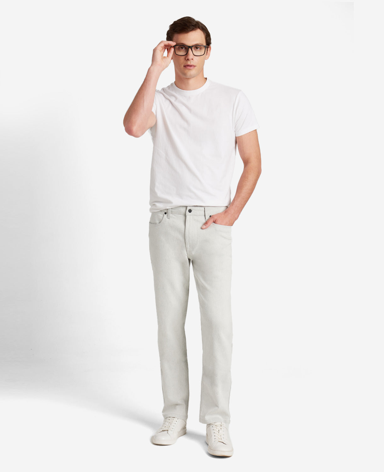 Kenneth Cole Reaction Clothing Slim-Fit Stretch Denim Jean jeans crema stretch