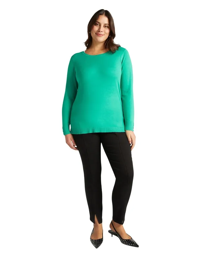 Fiorella Rubino Maglie e felpe Maglia con Viscosa LENZING ECOVERO maglia verde acqua S Plus