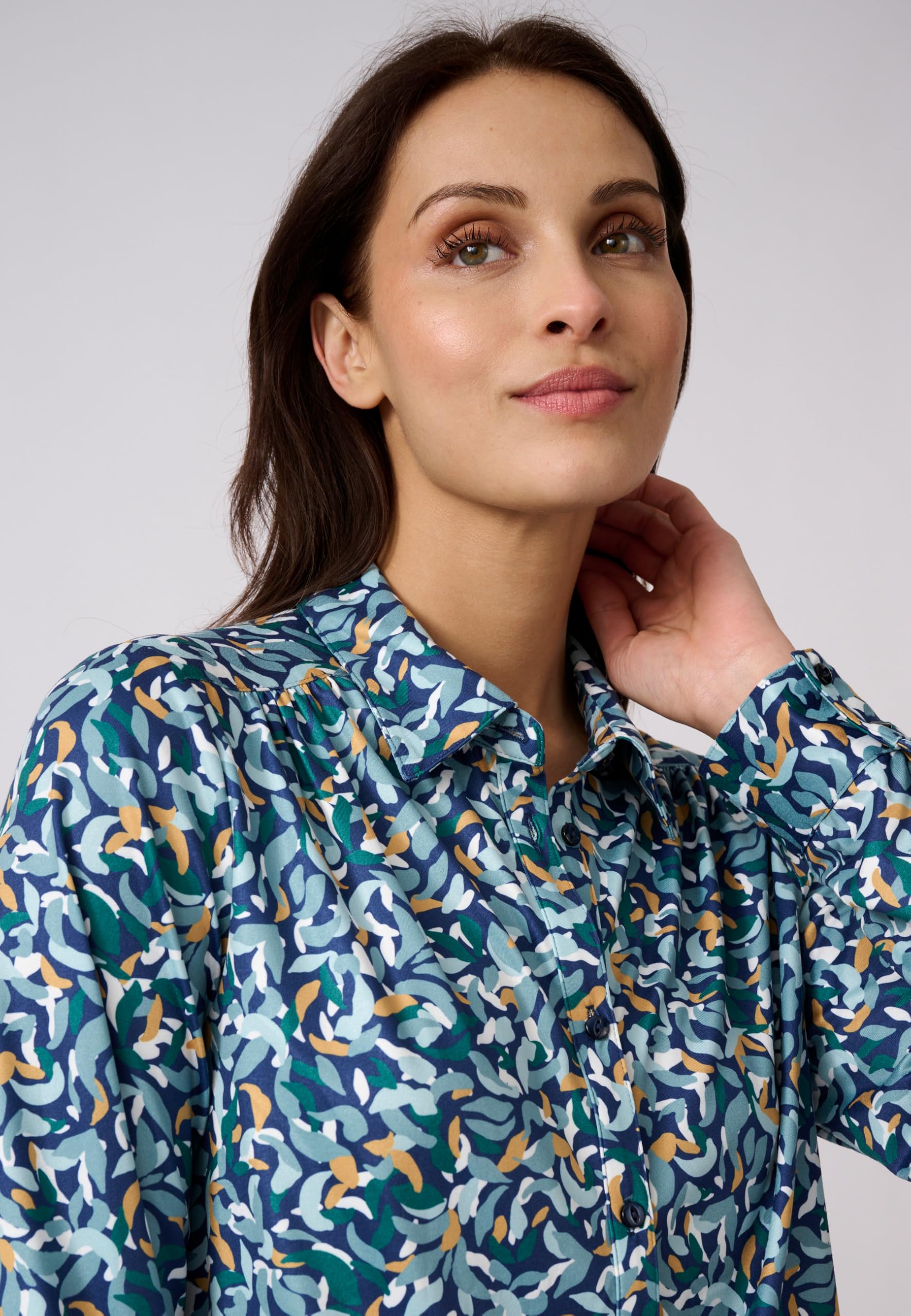 Damart Prêt-à-porter Camicetta Maglia Calda verde 38-40 a maniche lunghe