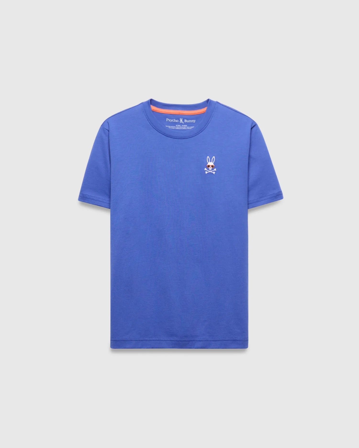 Psycho Bunny Kids Tees KIDS SUNNY CHEST GRAPHIC TEE KT0200183 t-shirt blu cotone Pima