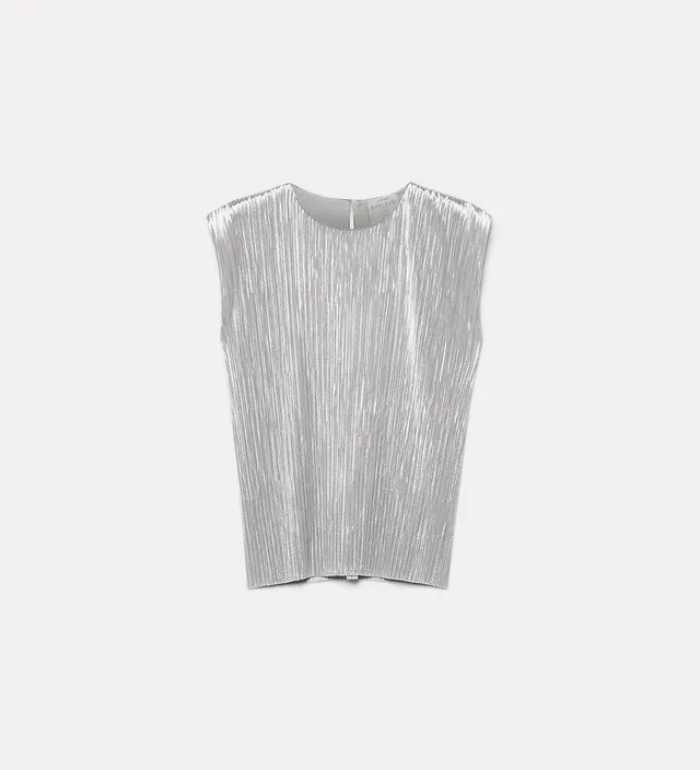 Forte top plissé top in silky velvet jersey top calcedonio