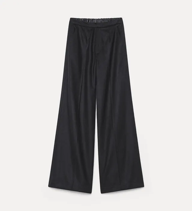 Forte pantaloni in misto lana a gamba ampia night