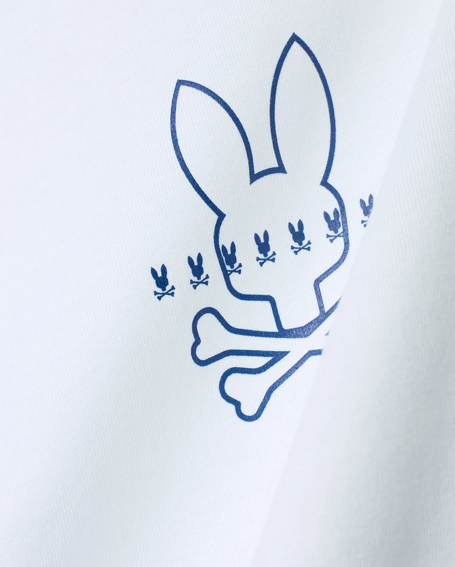 Psycho Bunny Men's Tees Mens Piers Pima Cotton Back Graphic Tee MT0200366 maglietta bianca