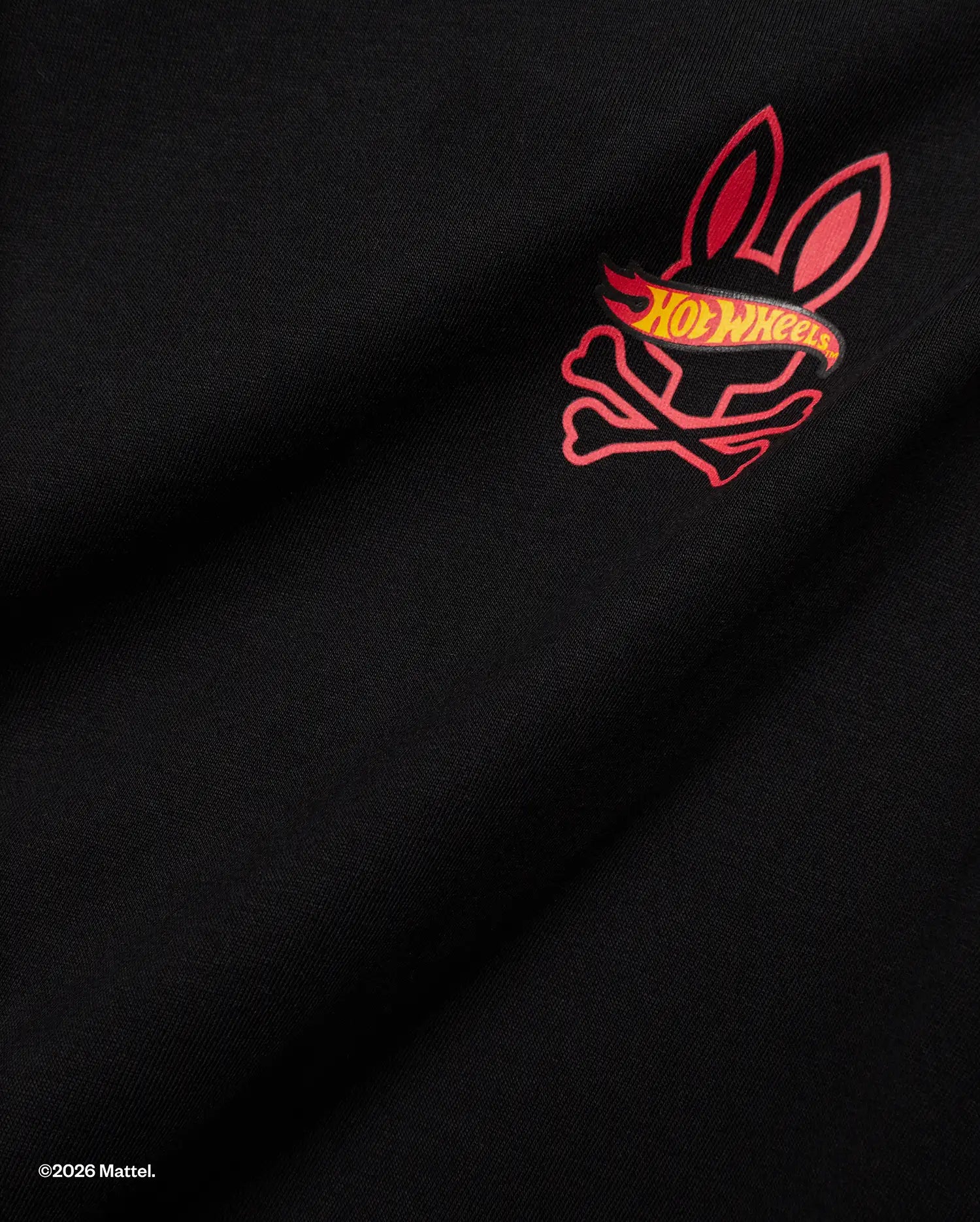 Psycho Bunny Men's Tees Hot Wheels Men's Back Graphic Tee MT0200674 maglietta nera