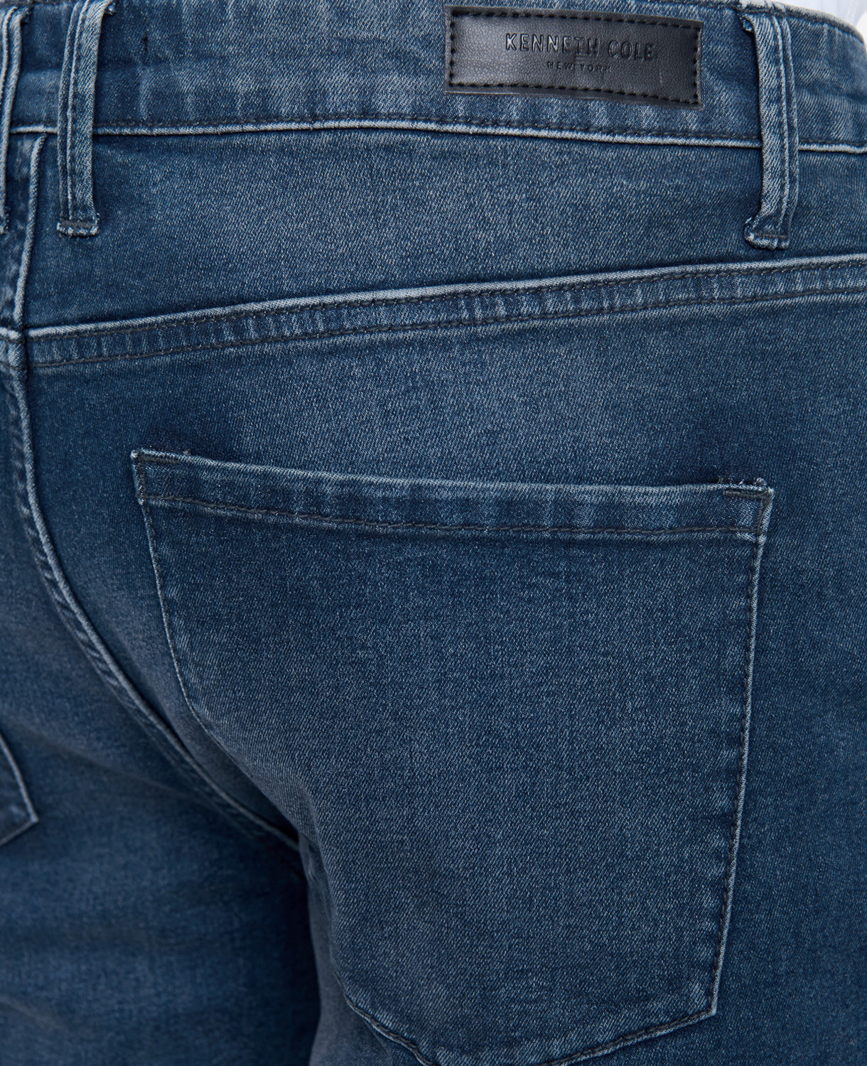 Kenneth Cole Reaction Clothing Slim-Fit Recycled Stretch Denim Jean jeans Leroy blu medio