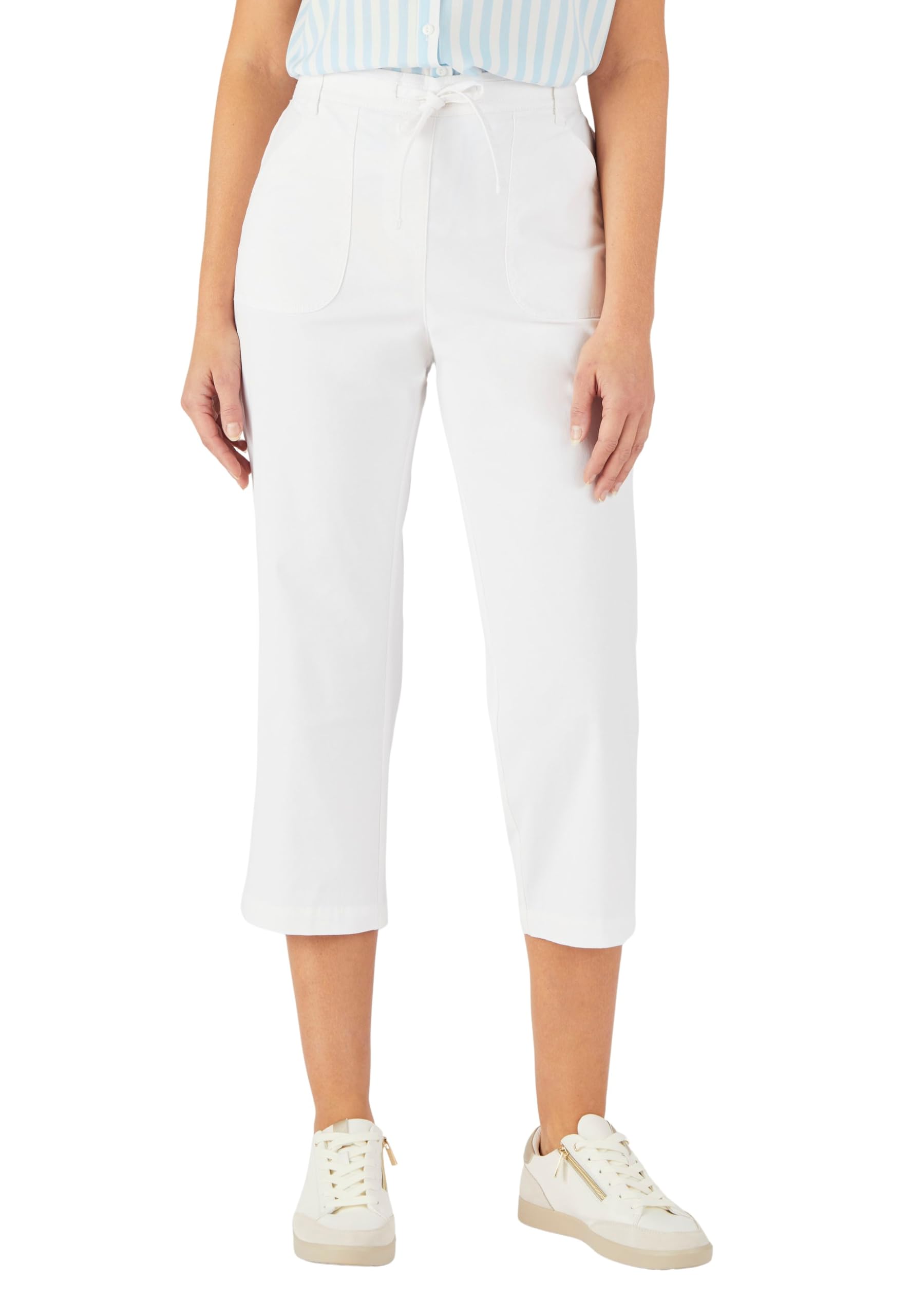 Damart Prêt-à-porter Pantaloni da donna in cotone elasticizzato taglia 46 cargo