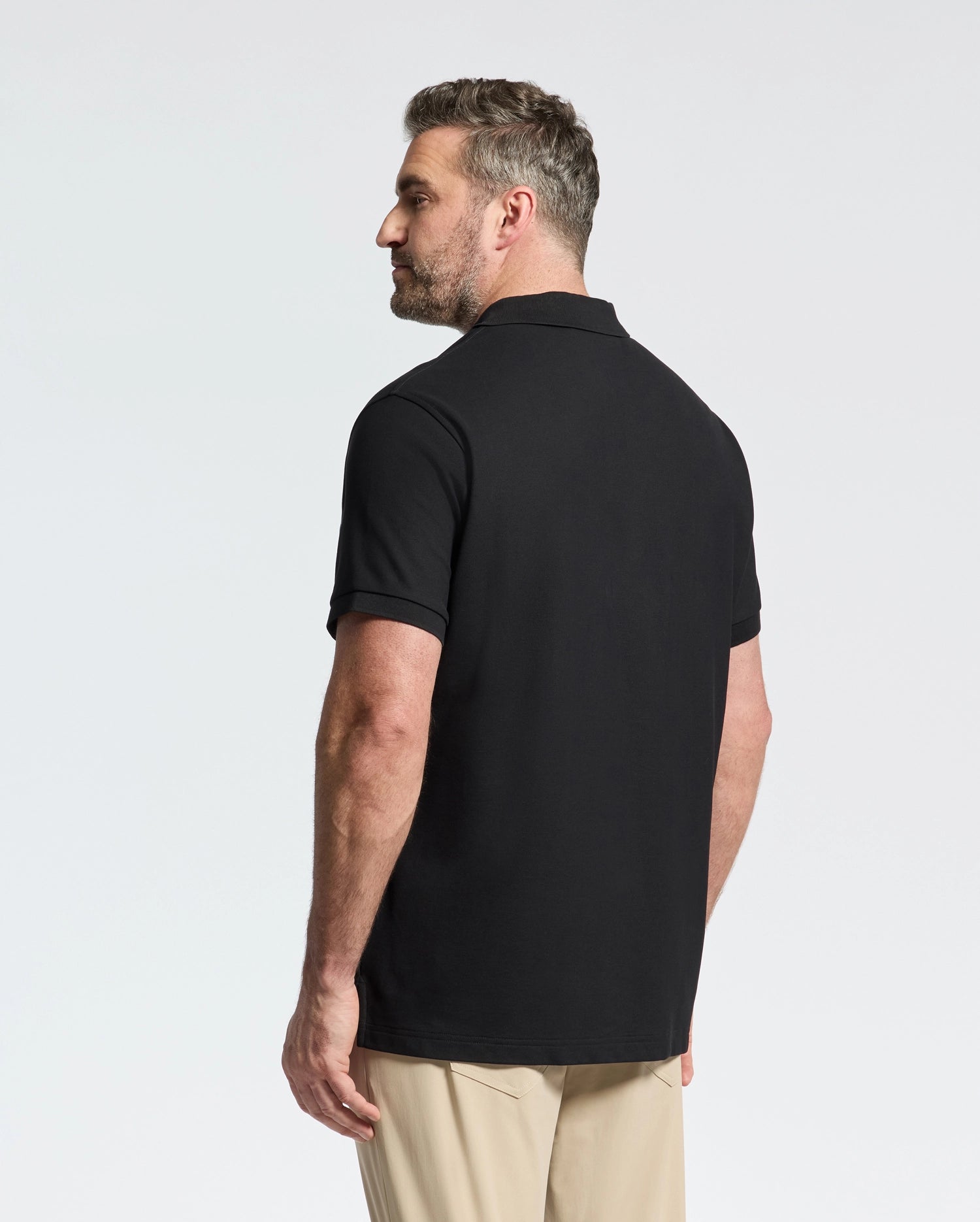 Psycho Bunny Big & Tall Classic Pique Polo Shirt polo nera taglie forti cotone Pima
