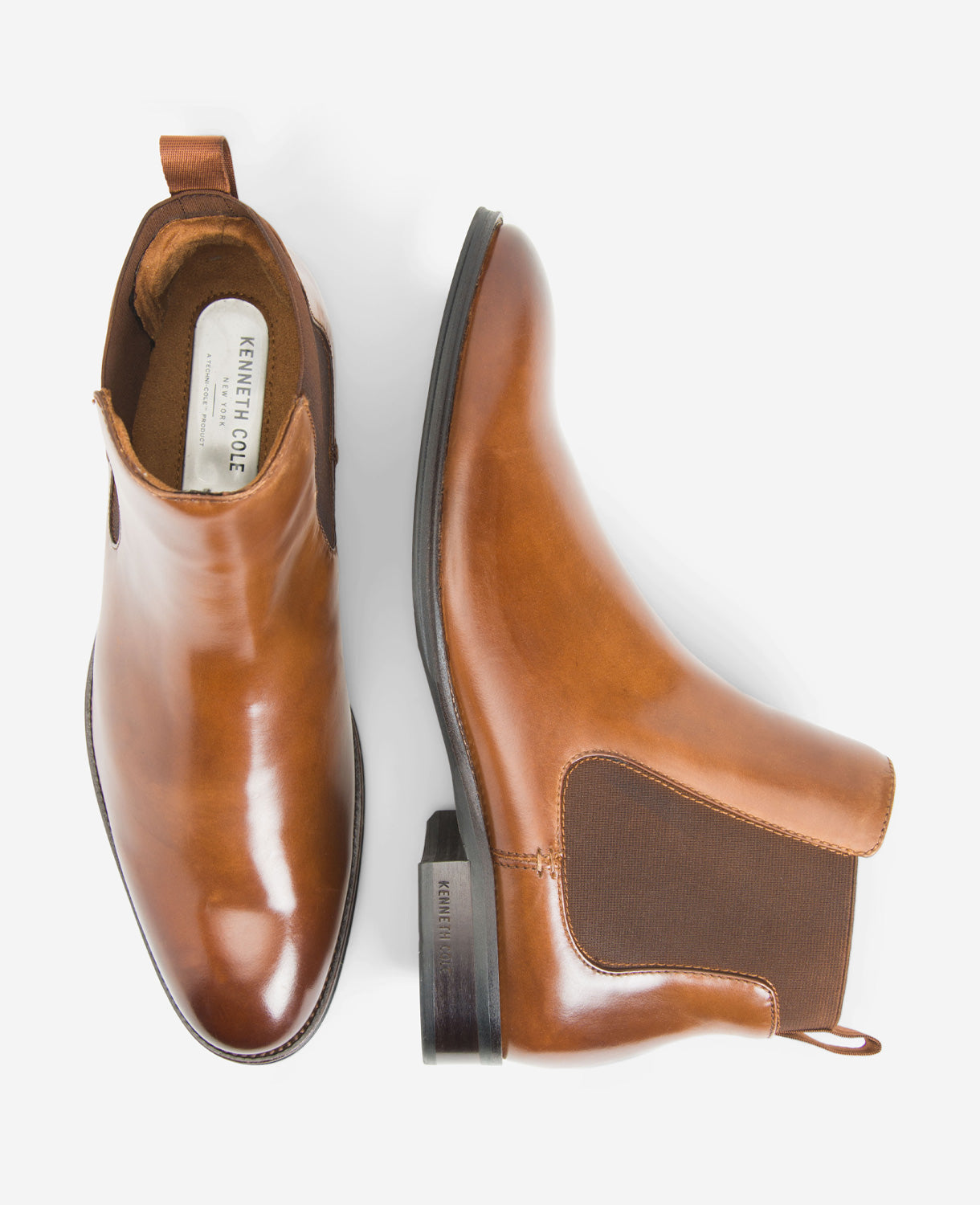 Kenneth Cole Reaction Shoes Classic Chelsea Boot stivaletti cognac taglia 7 con soletta ammortizzata
