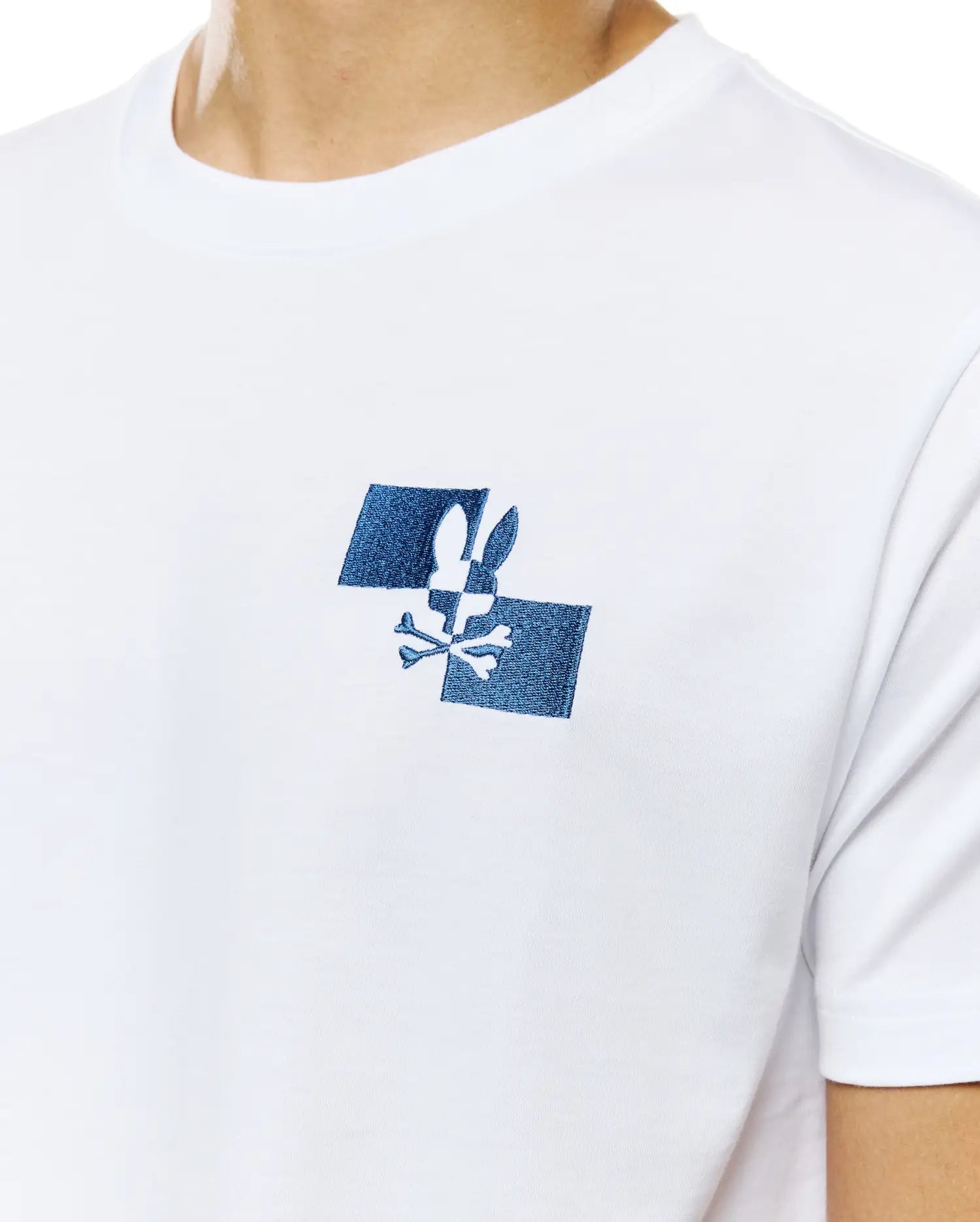 Psycho Bunny Men's Tees Mens Knight Pima Cotton Back Graphic Tee t-shirt bianca